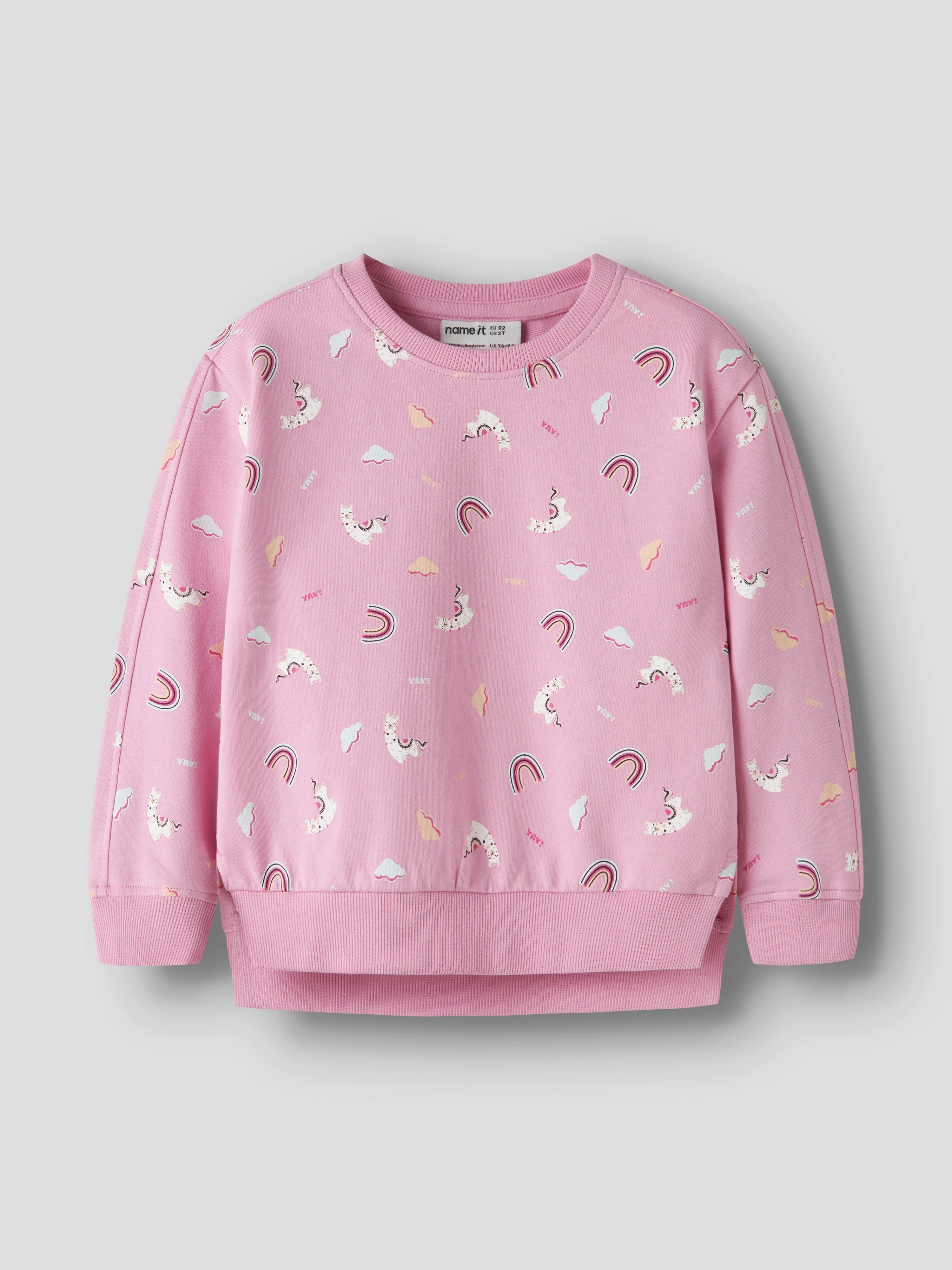 Sudadera Arcoíris Rosa Mini