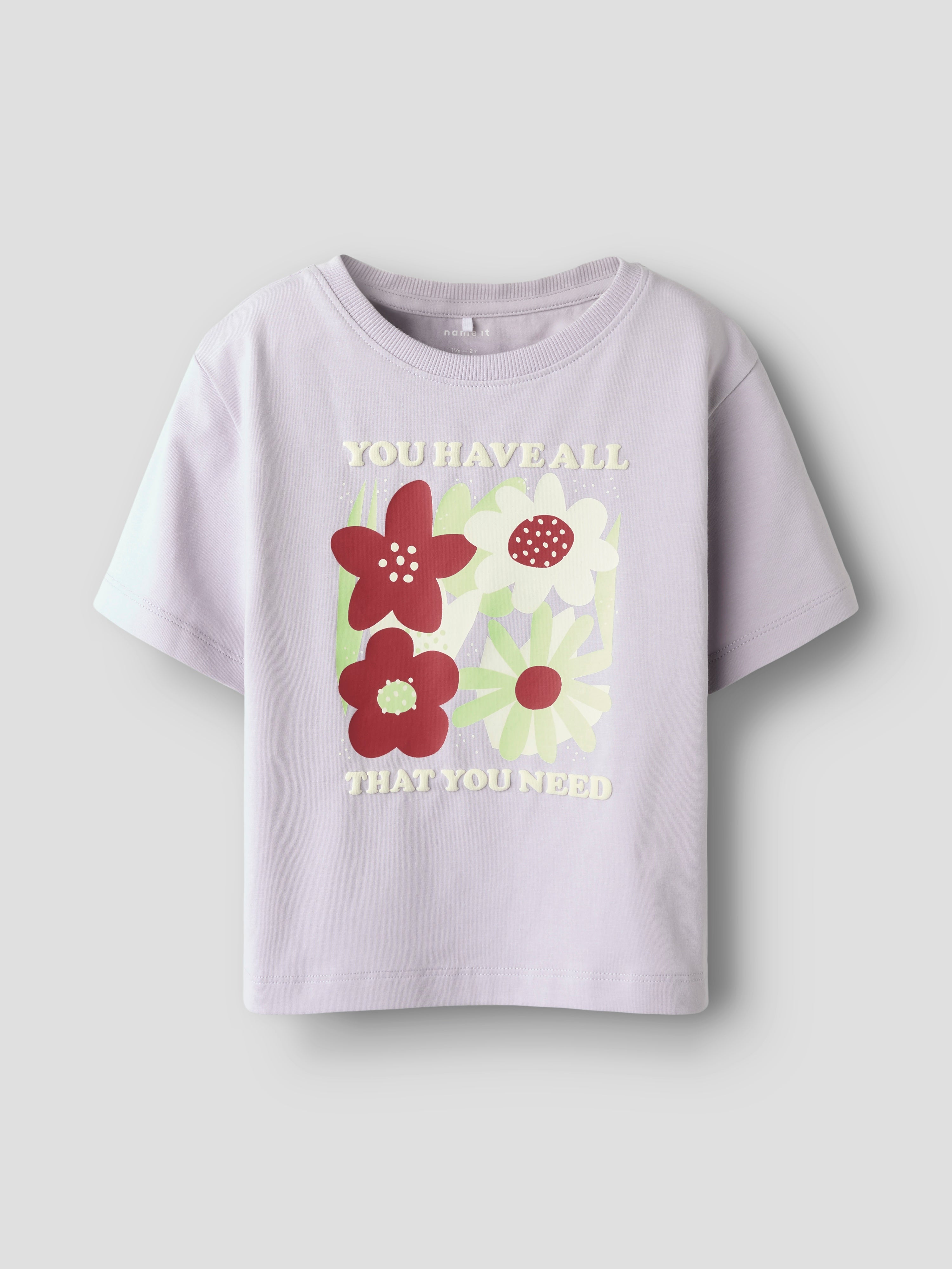 Camiseta Lila Flores Mini