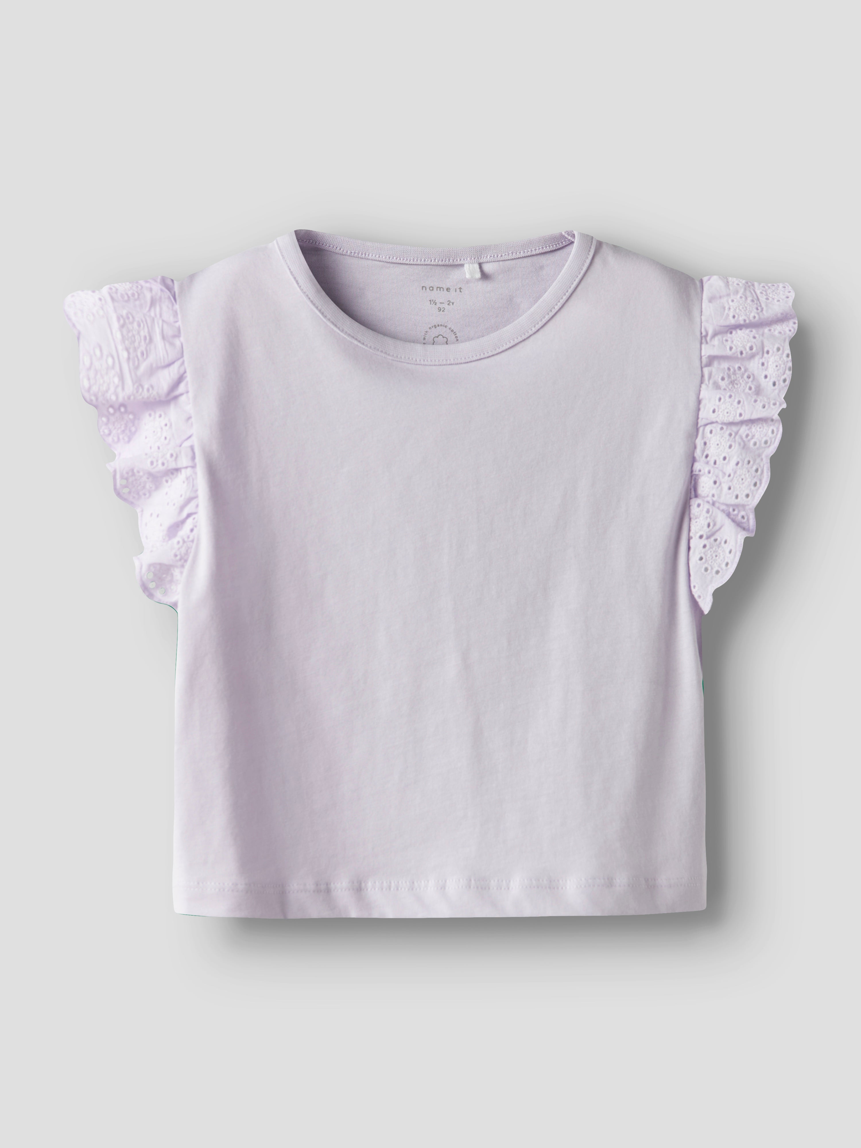 Camiseta Lila Volante Bordado Mini