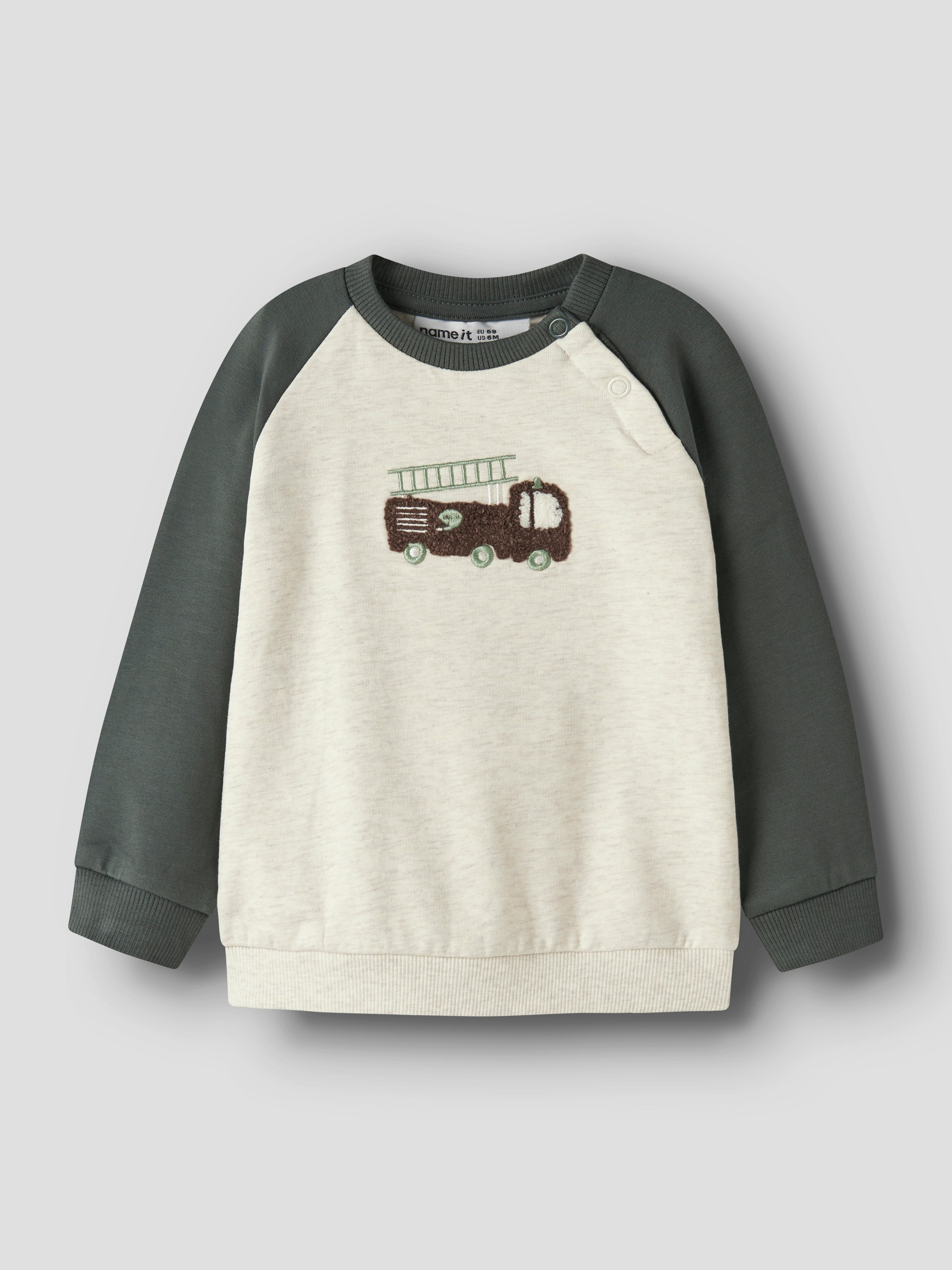 Sudadera Camión Bombero Verde  Bebé