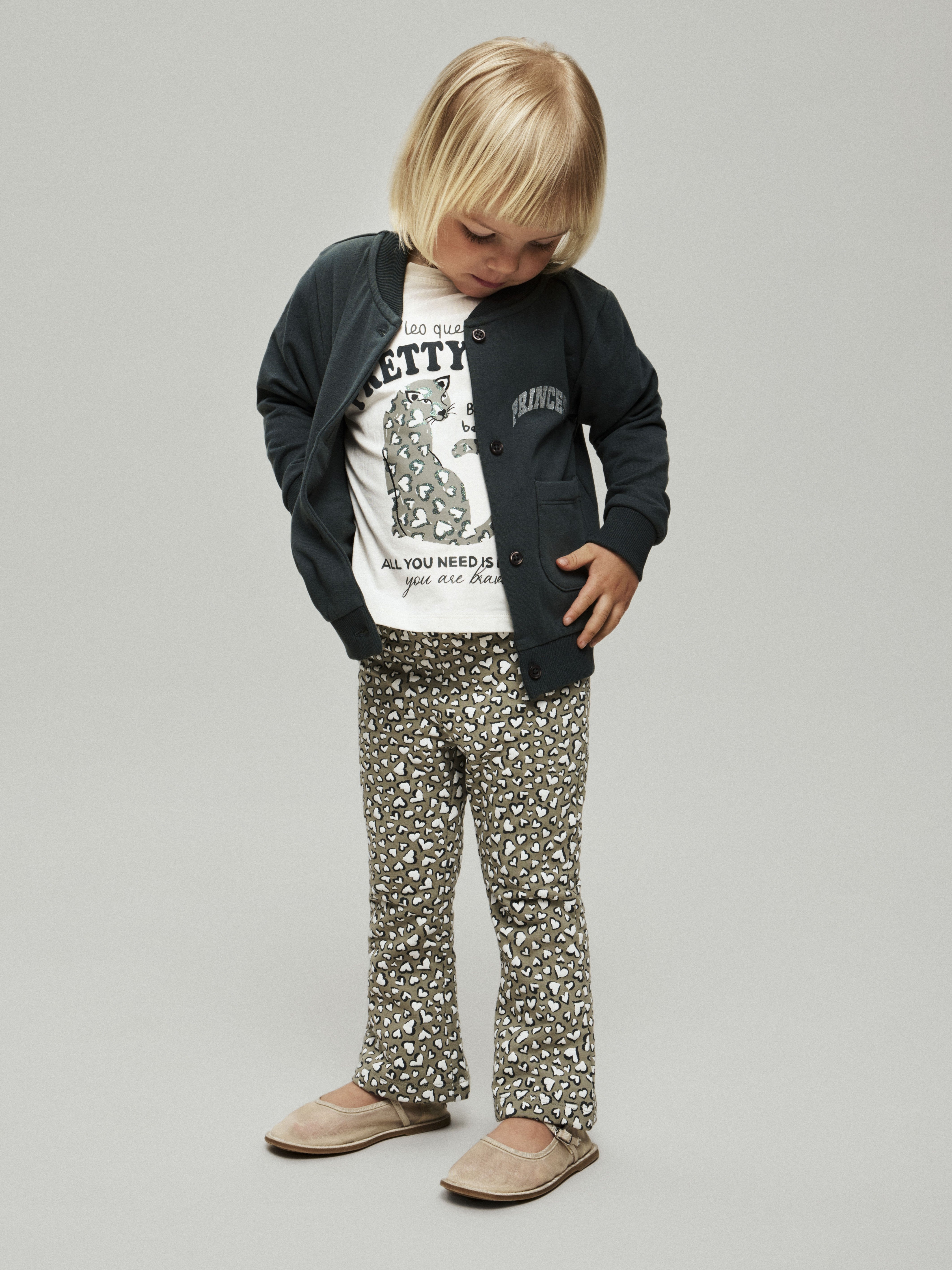 Camiseta Print Corazones Crudo Mini