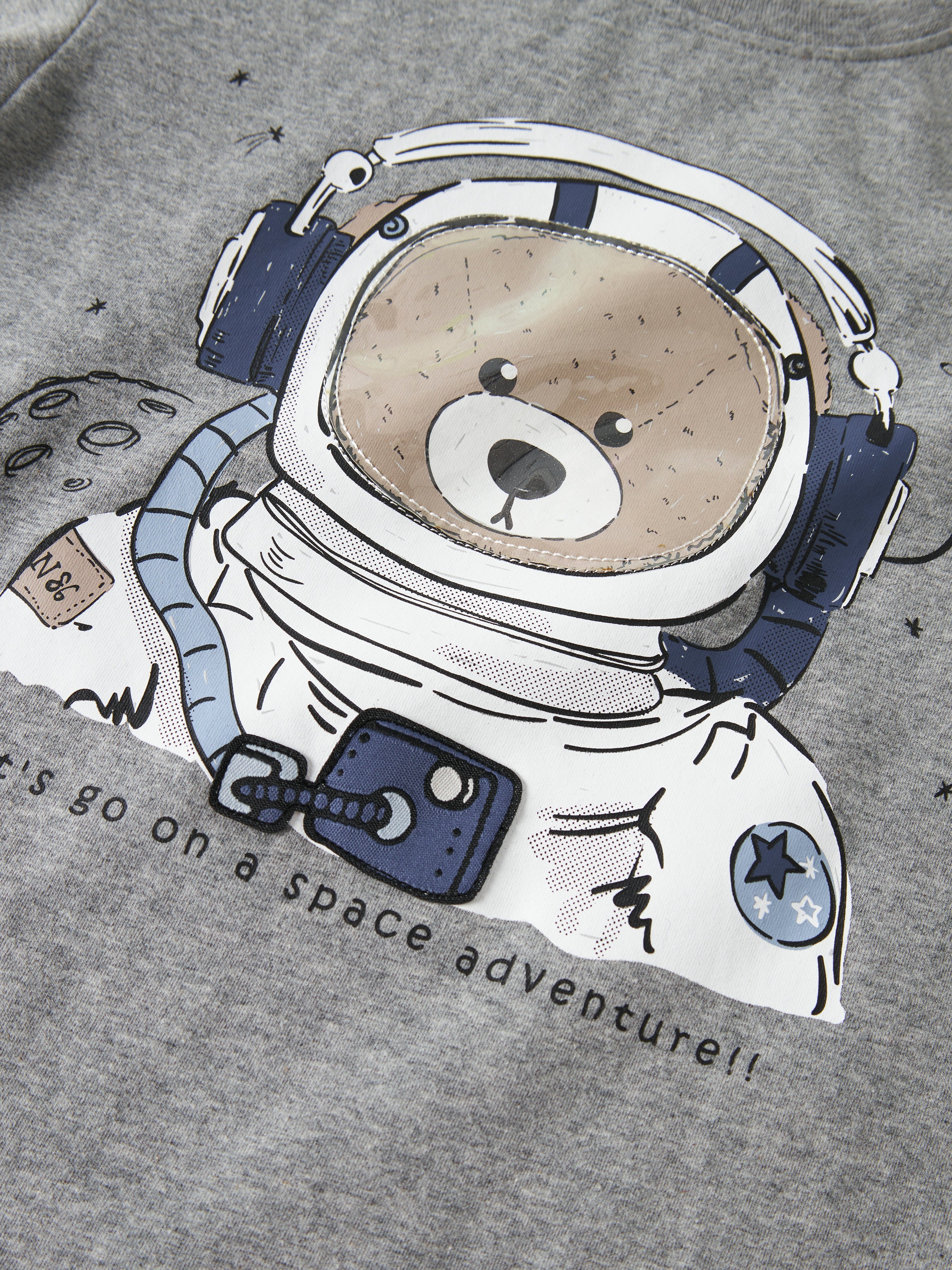Camiseta Bear Astronauta Gris