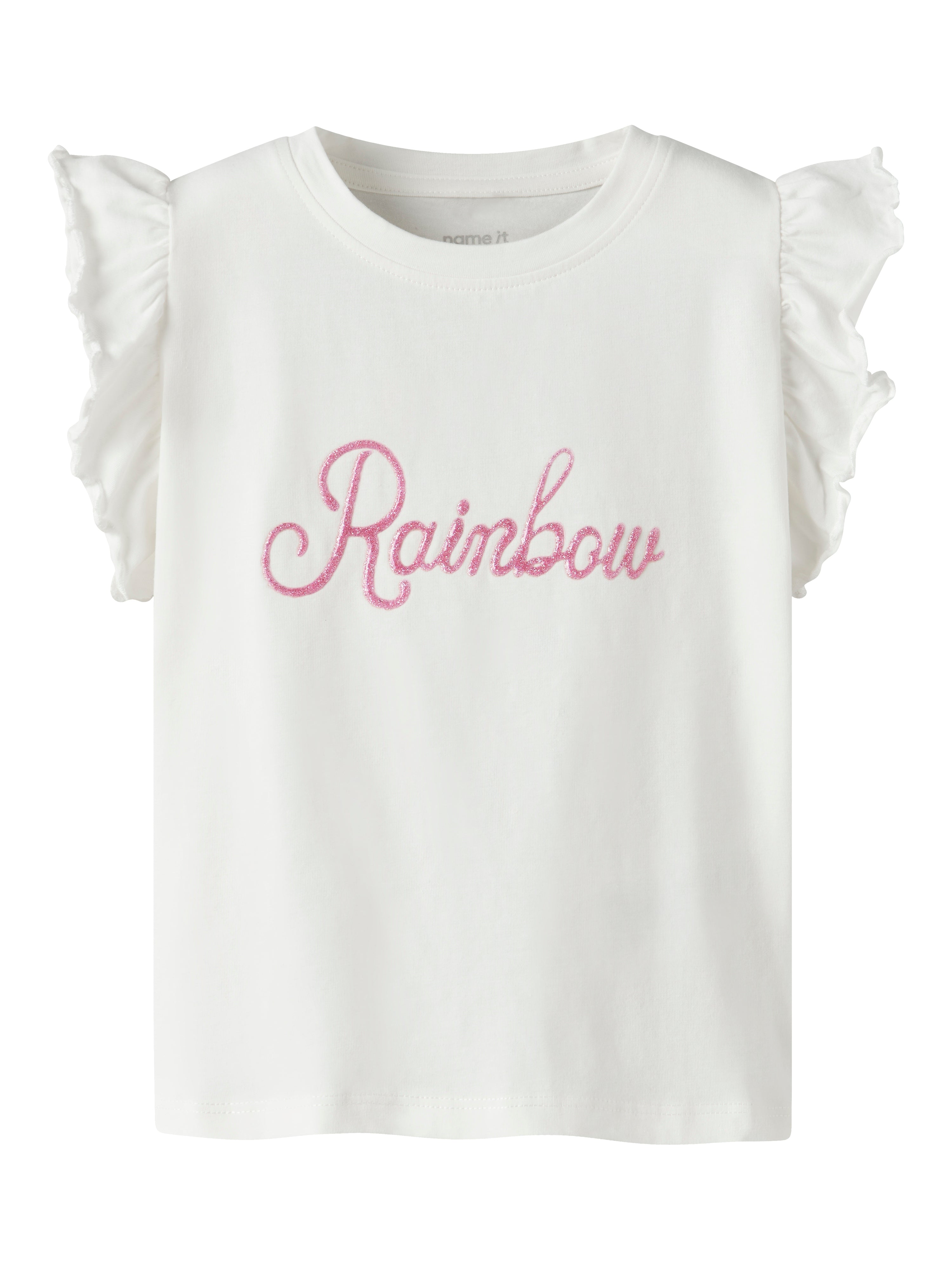 Camiseta Rainbow Volantes Blanca