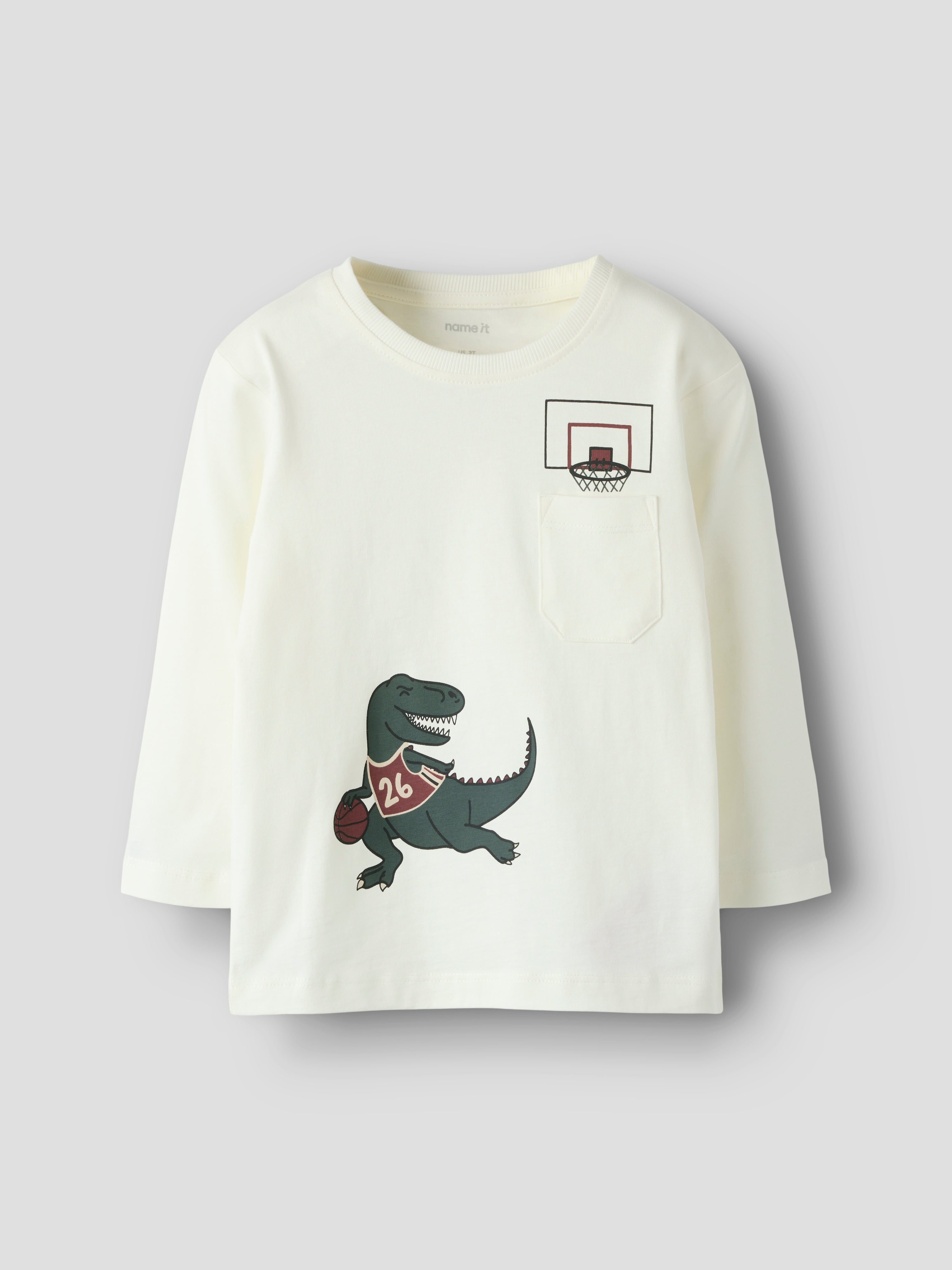 Camiseta Dino Basket Blanca Mini