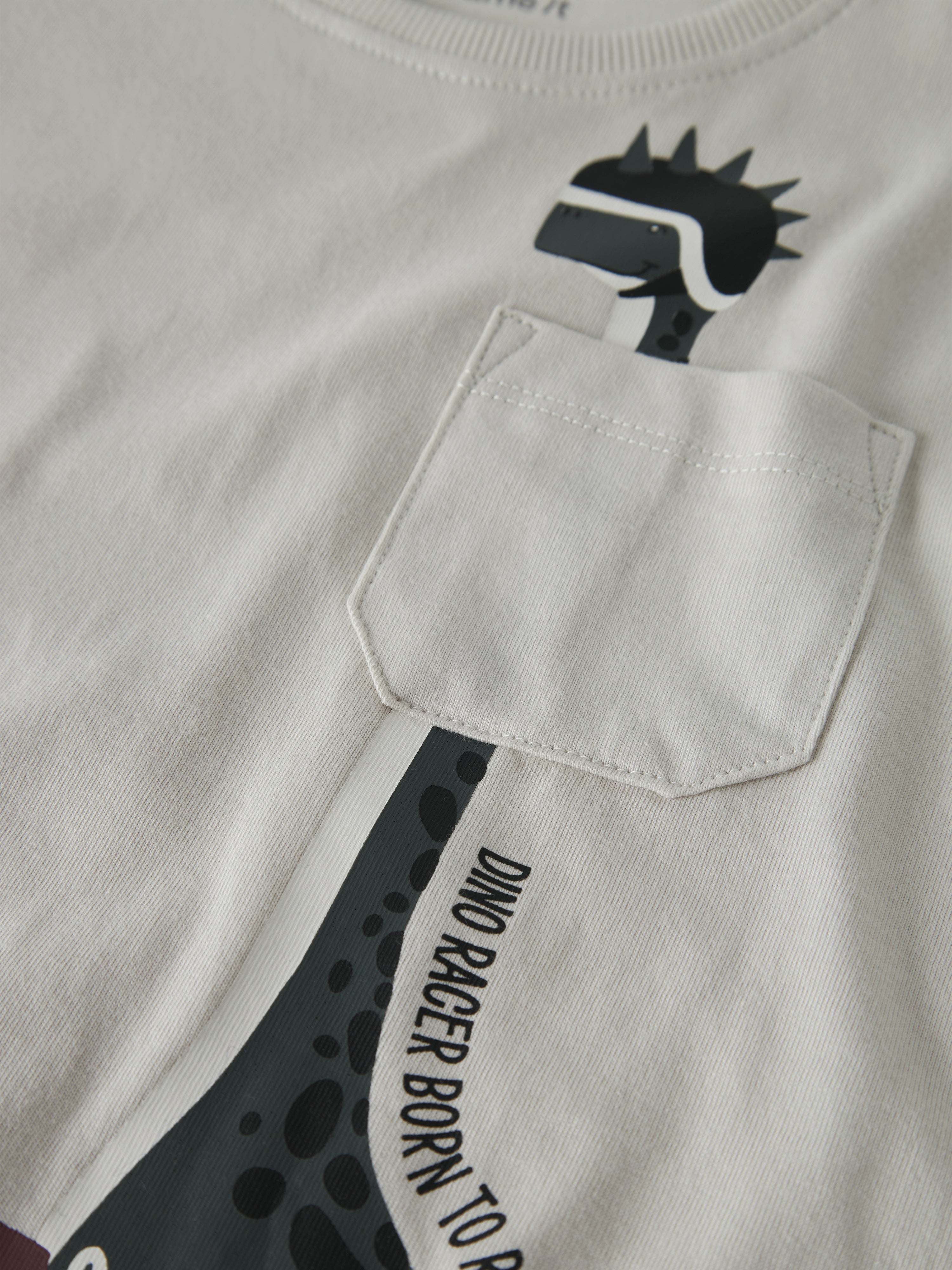 Camiseta Dino Racer Gris Mini
