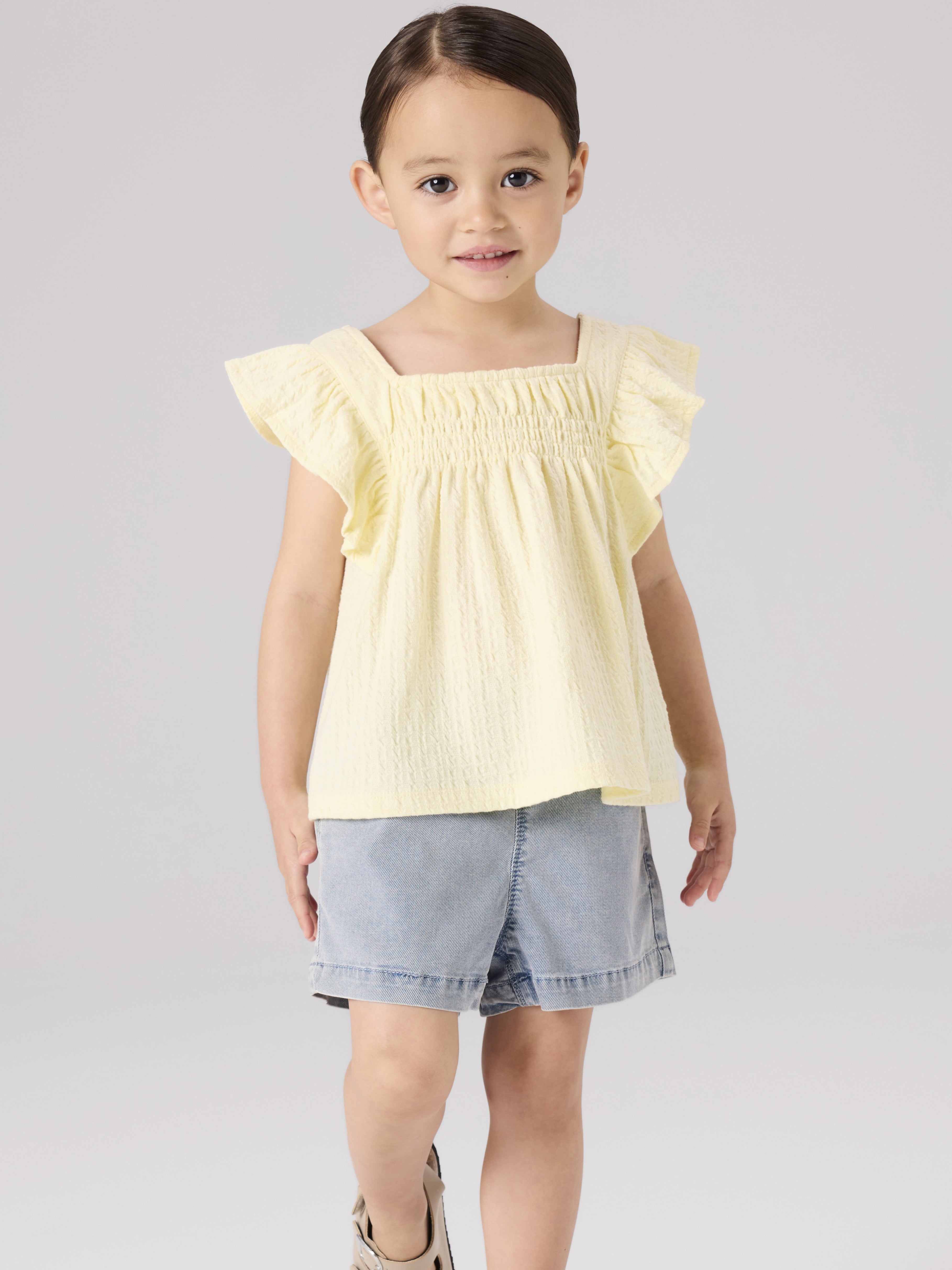 Blusa Volantes Amarilla Mini
