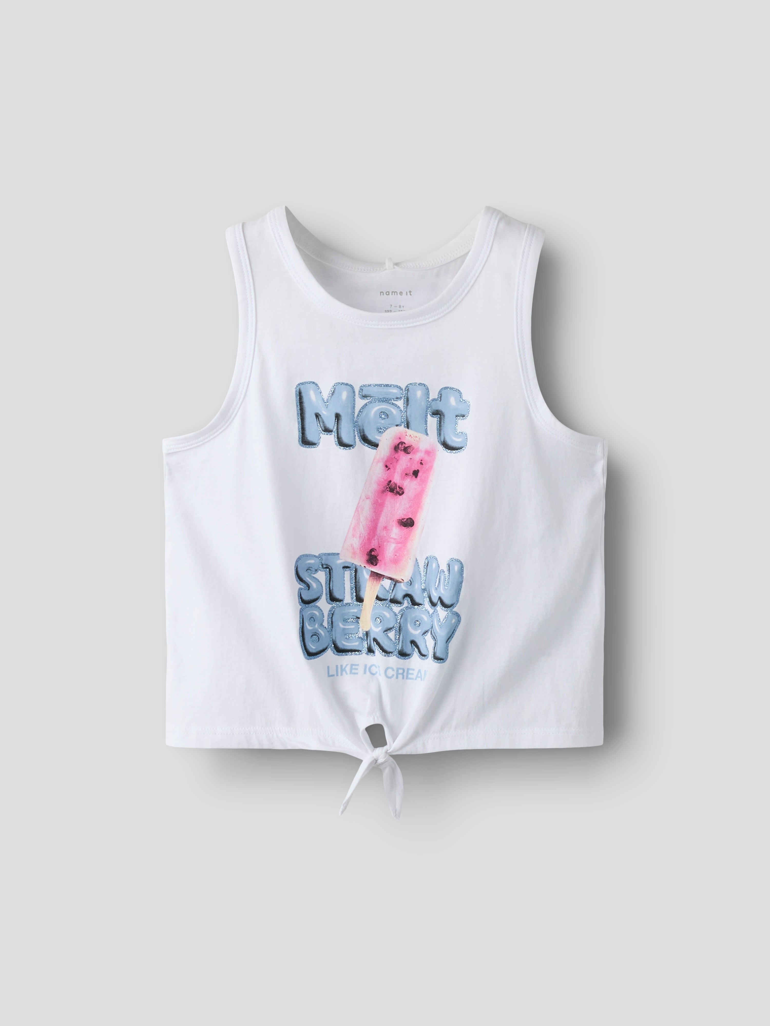 Top Helado Nudo Blanco Kid