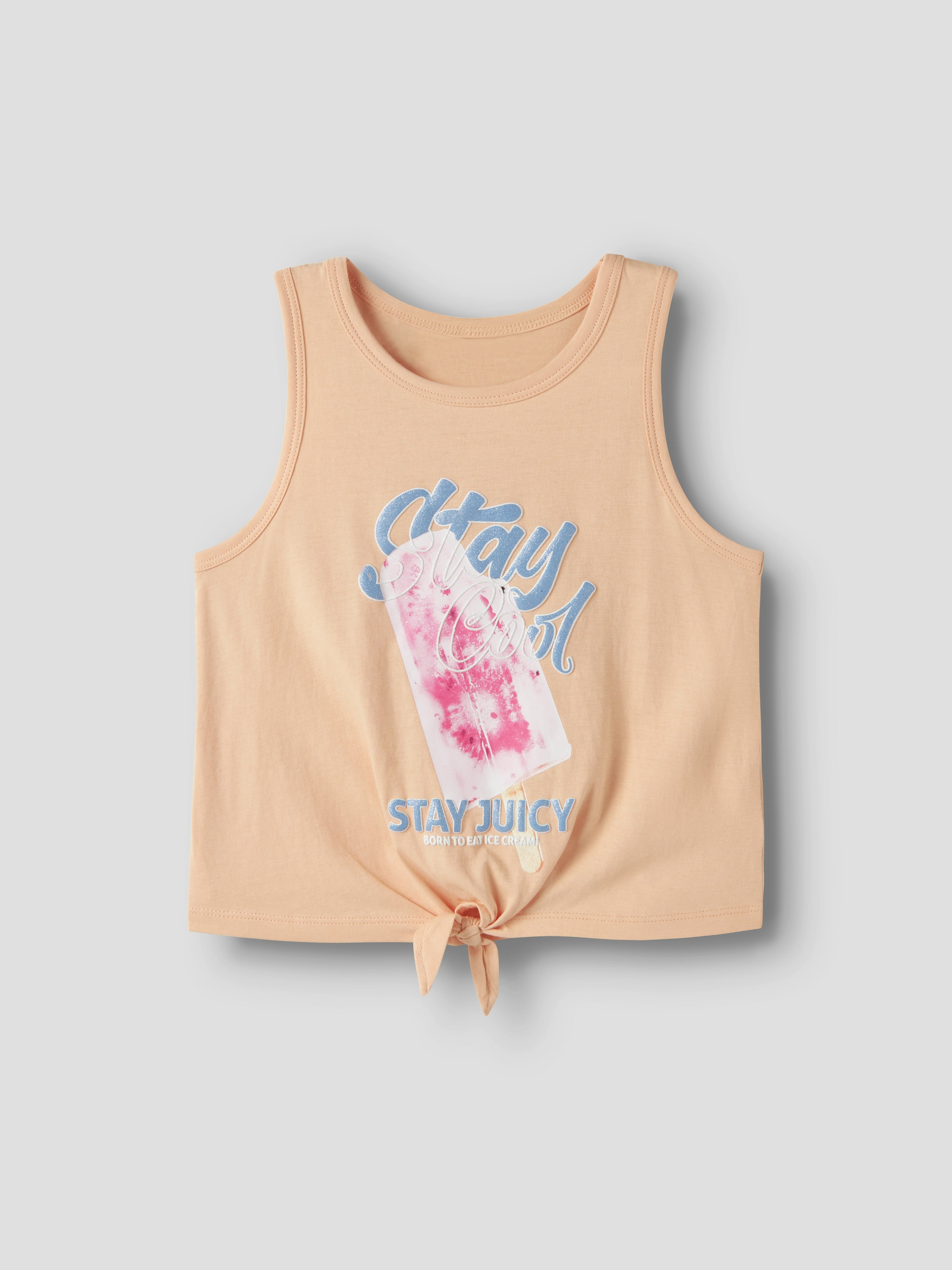 Top Helado Nudo Peach Kid