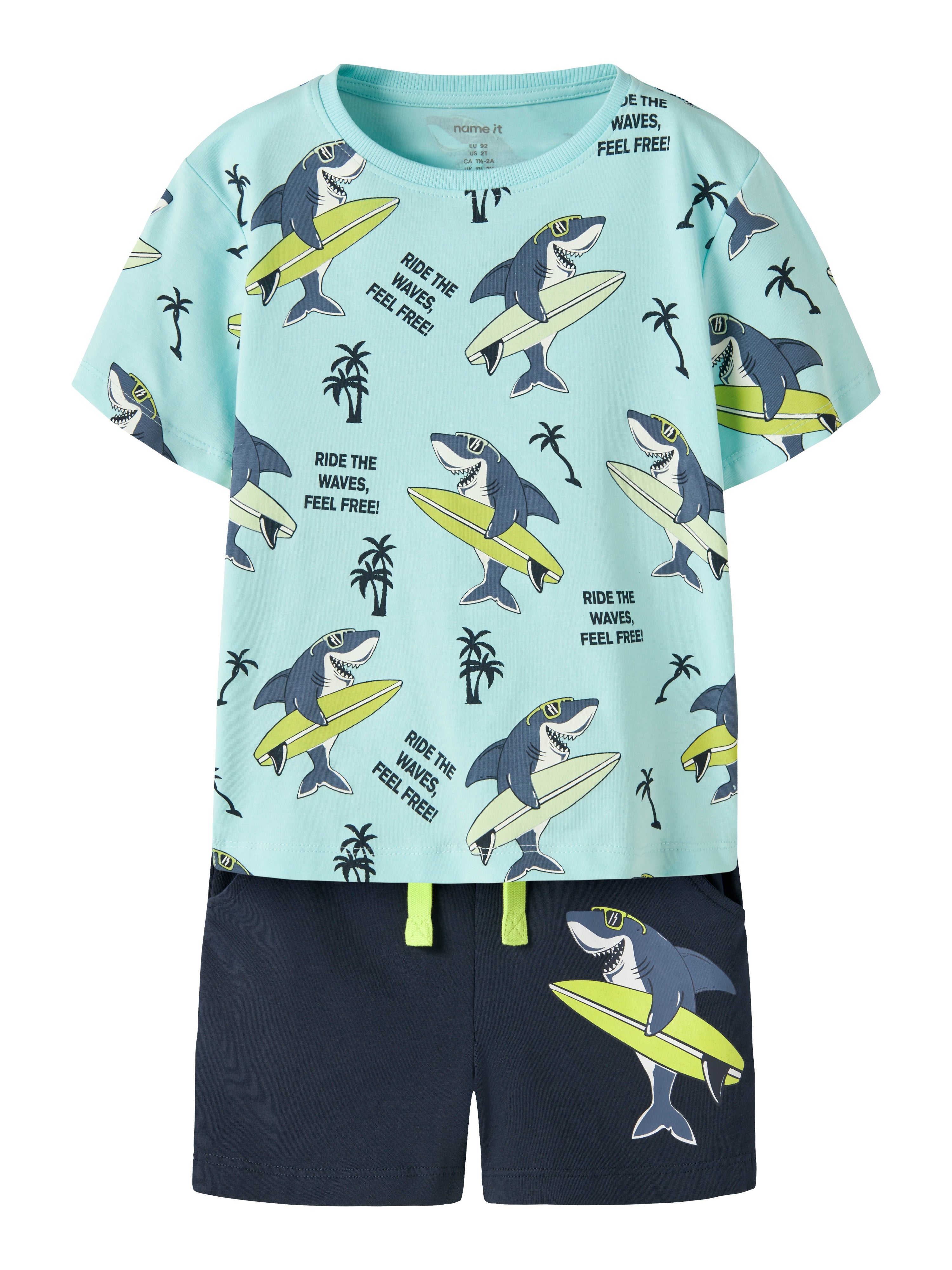 Conjunto Tiburón Surf Azul Mini