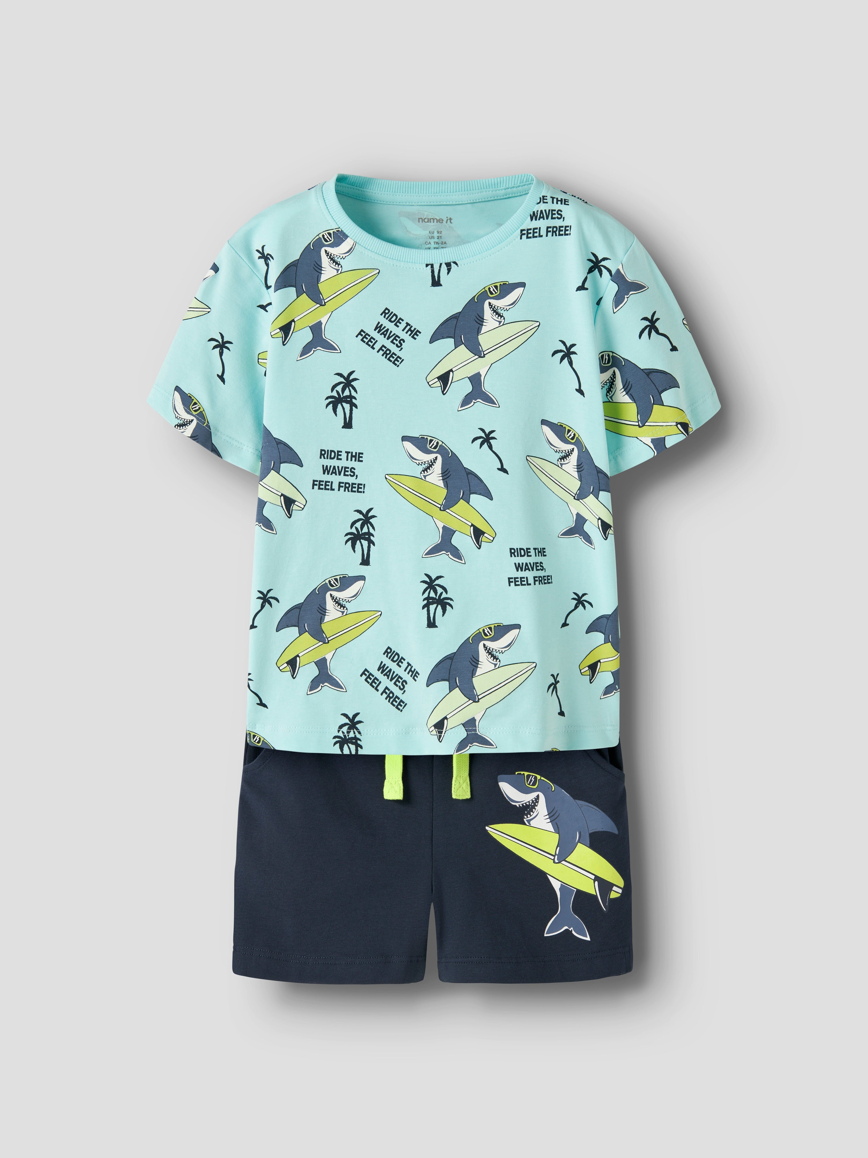 Conjunto Tiburón Surf Azul Mini