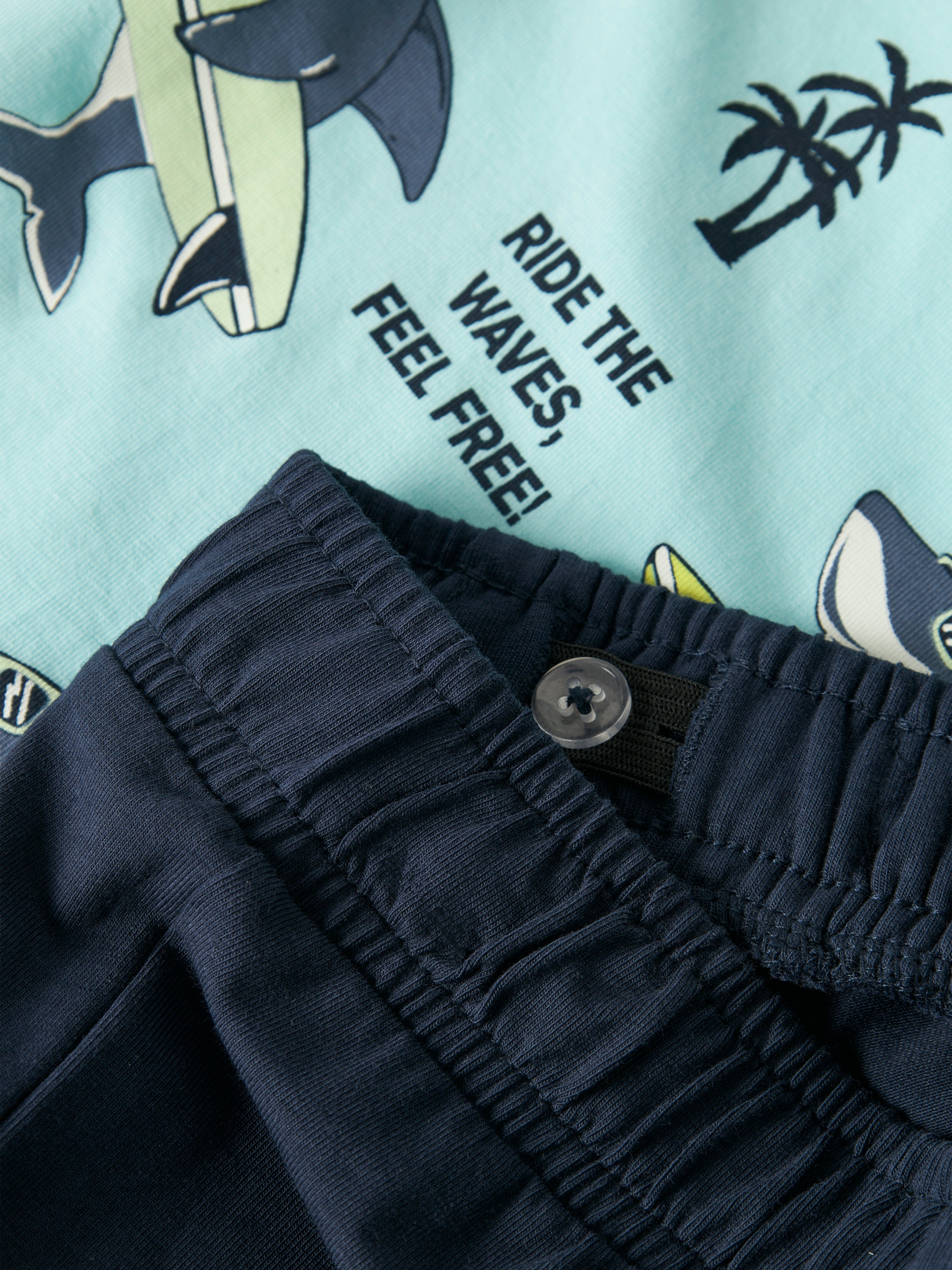 Conjunto Tiburón Surf Azul Mini