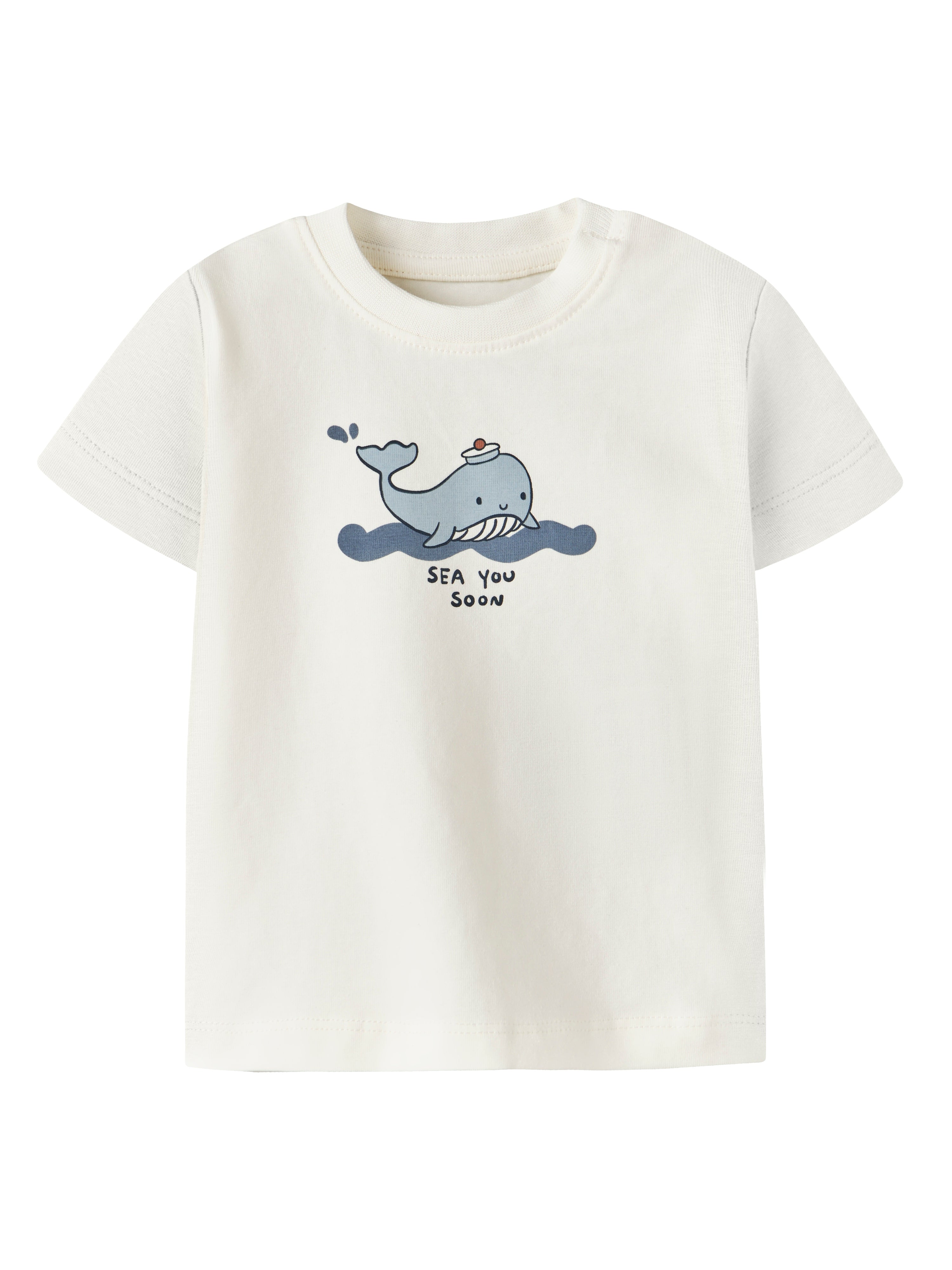 Camiseta Blanca Ballena Bebé