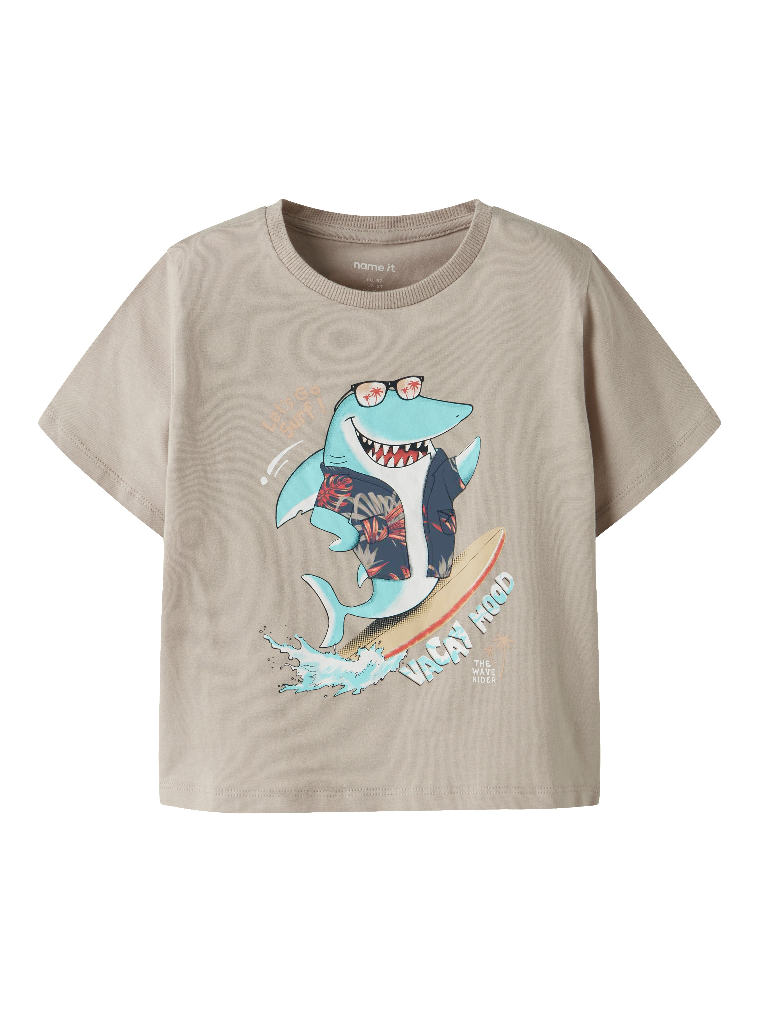 Camiseta Shark Surf Gris Mini