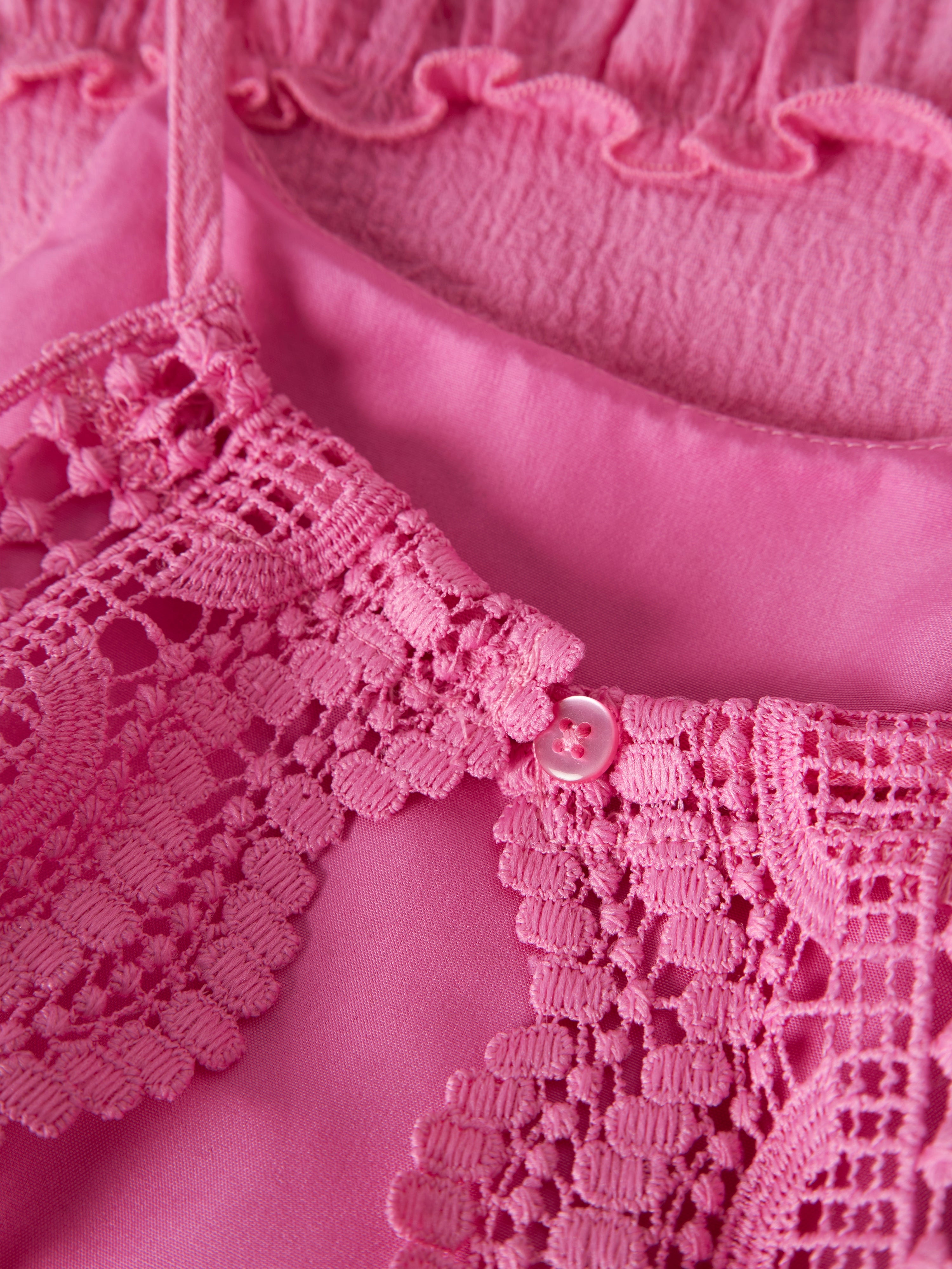 Vestido Crochet Fucsia Mini