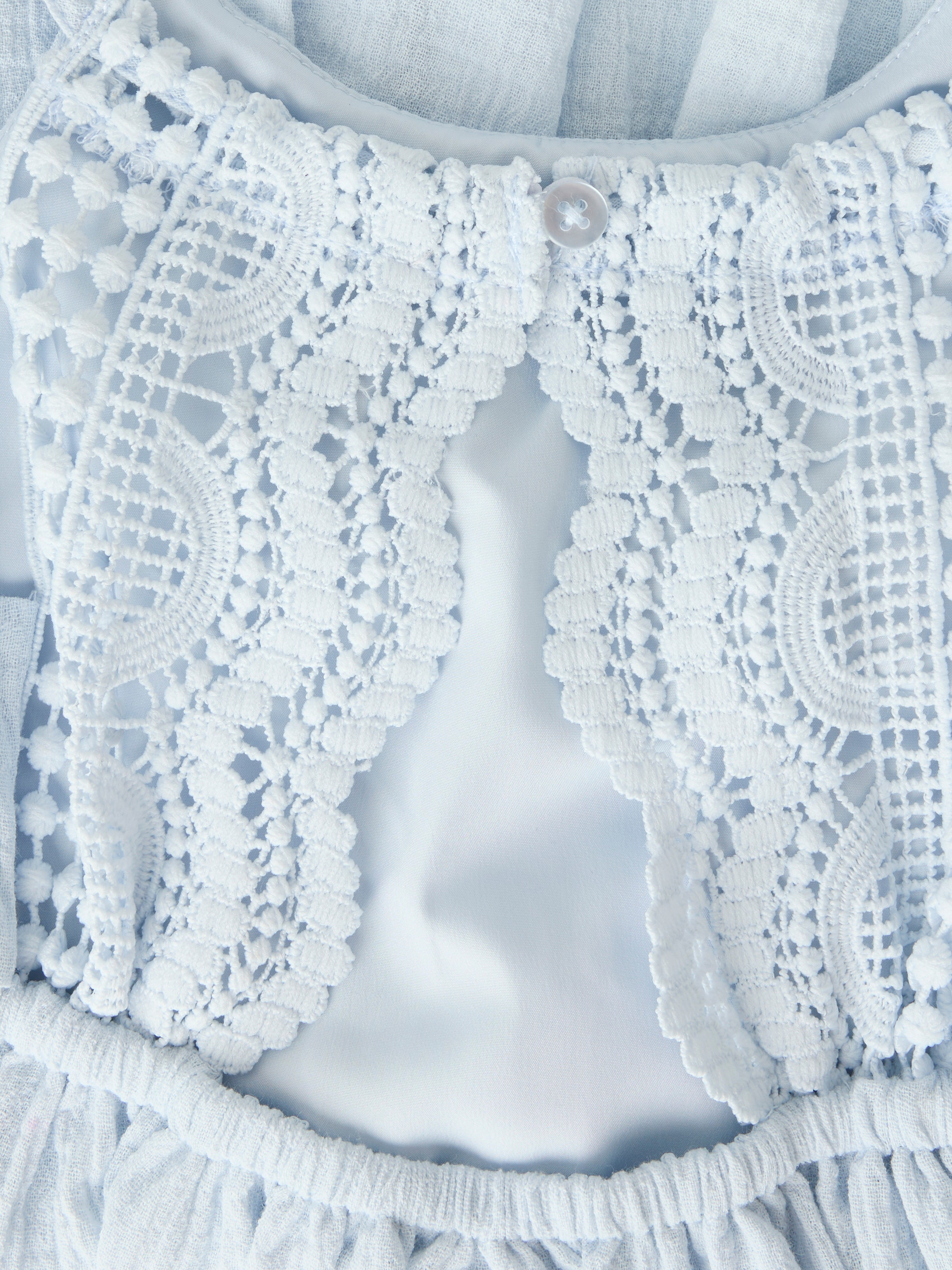 Vestido Crochet Azul Mini