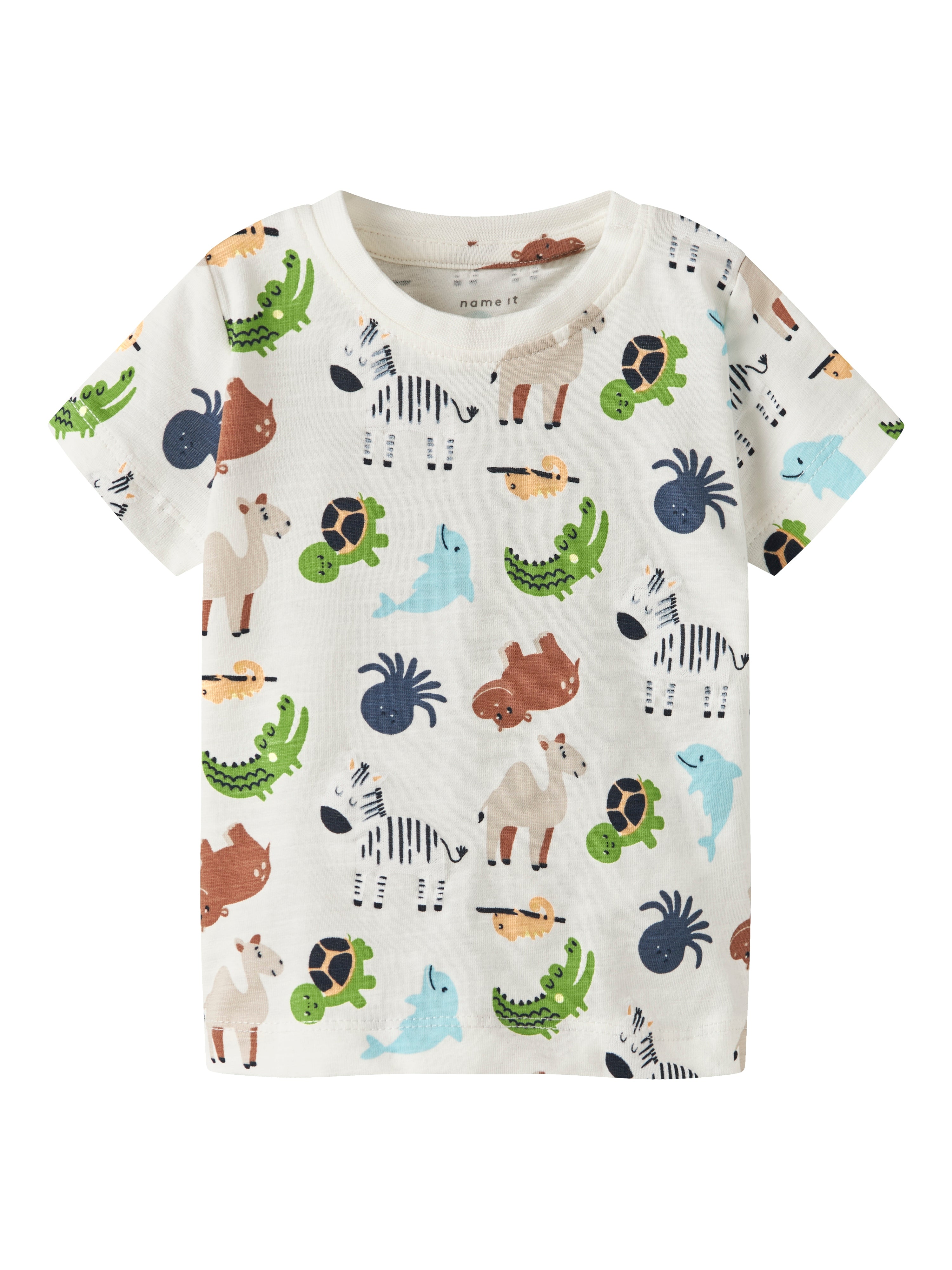 Camiseta Animalitos Blanca Bebé