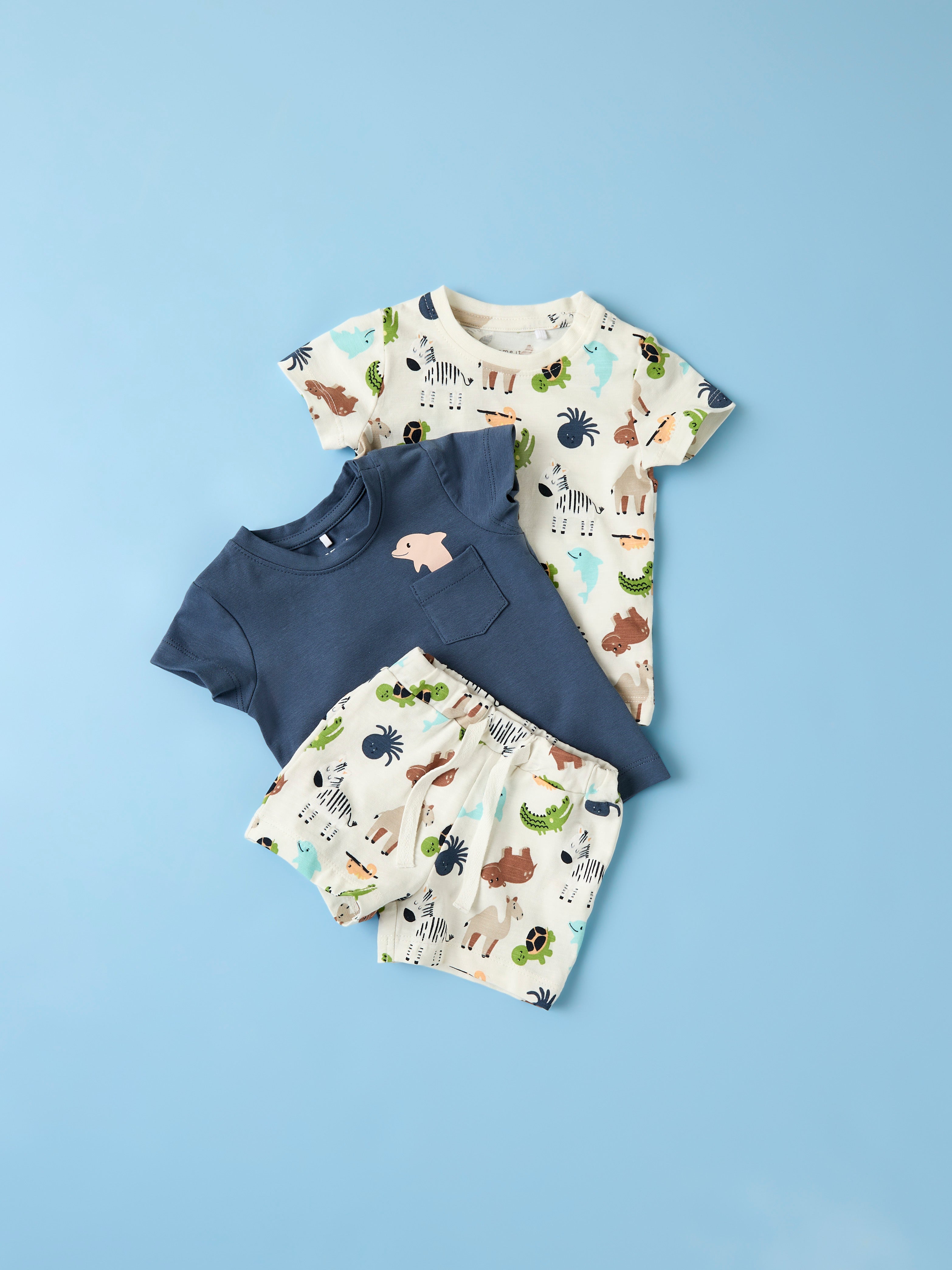 Short Blanco Animalitos Bebé