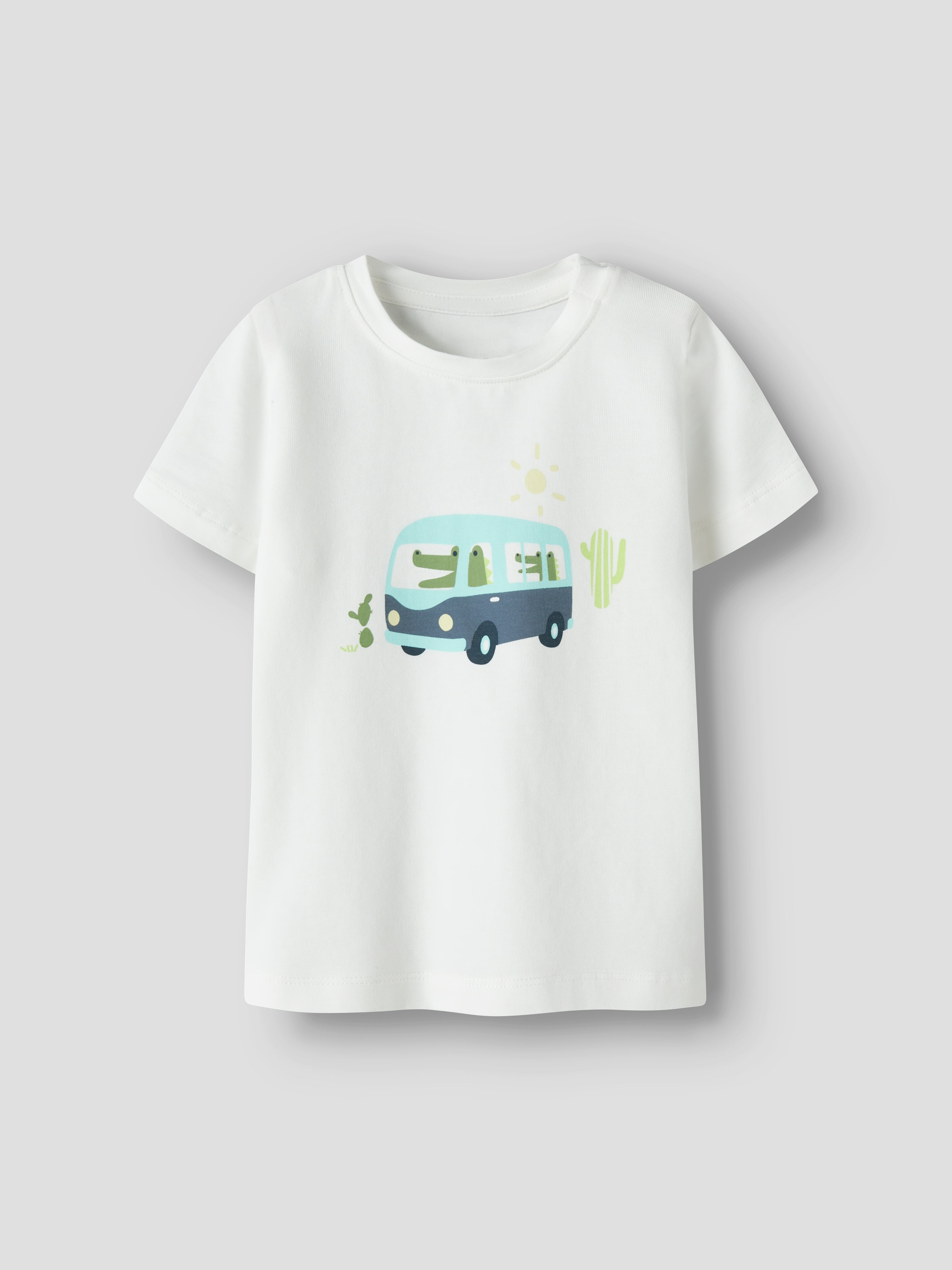 Camiseta Blanca Bus Cocodrilo Bebé