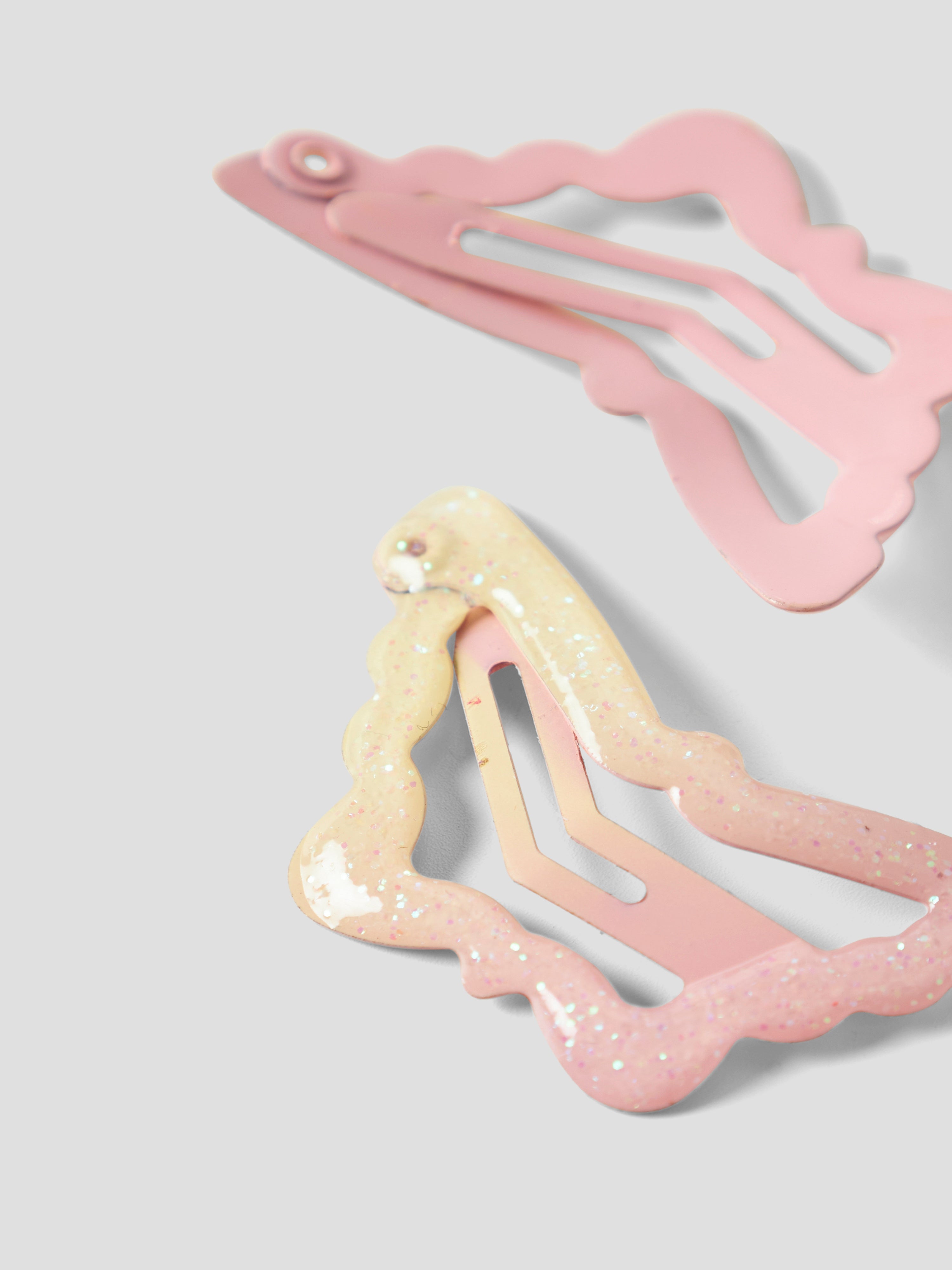 Pack 2 Clips Bicolor Rosa