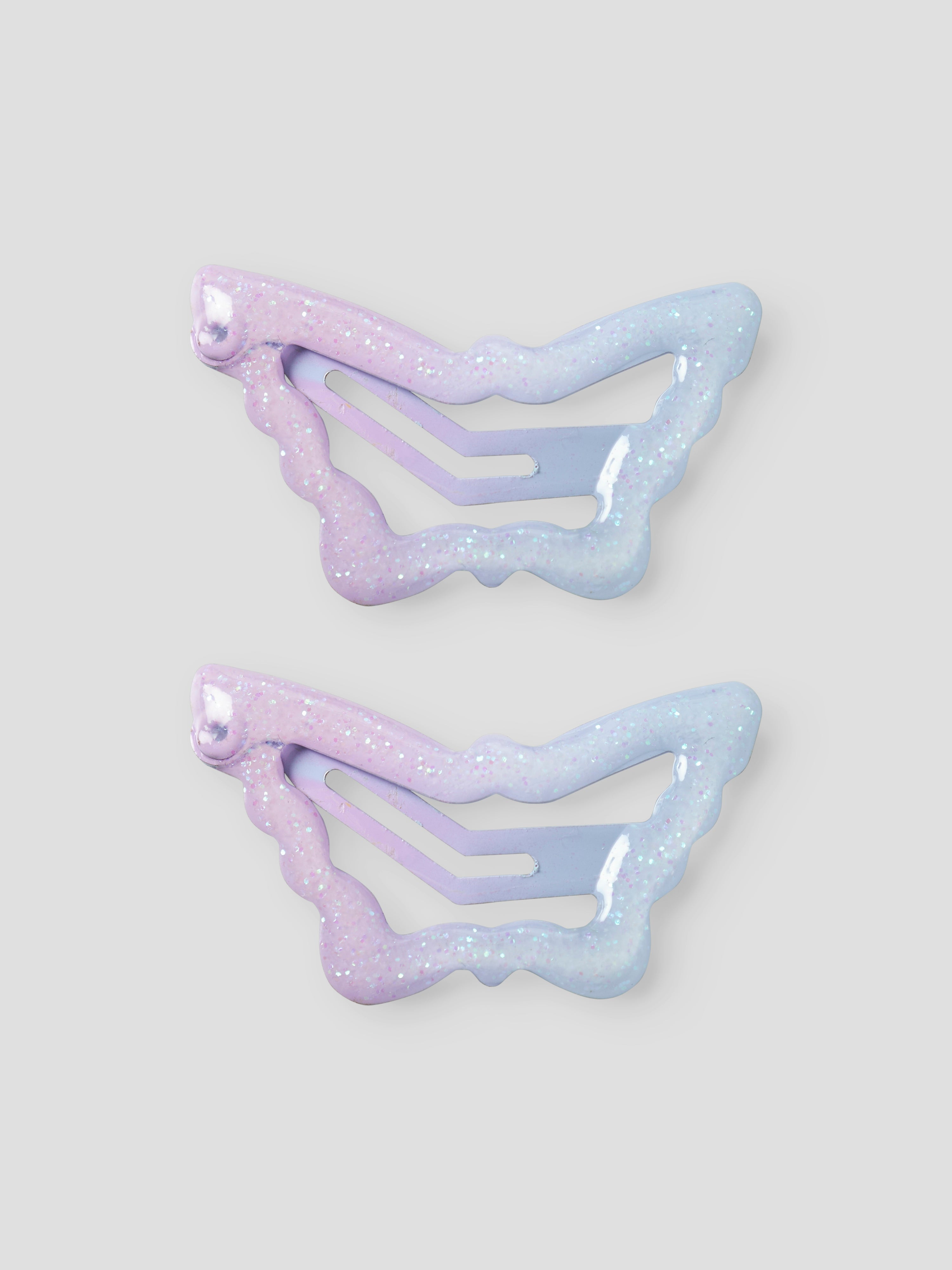 Pack 2 Clips Bicolor Lila