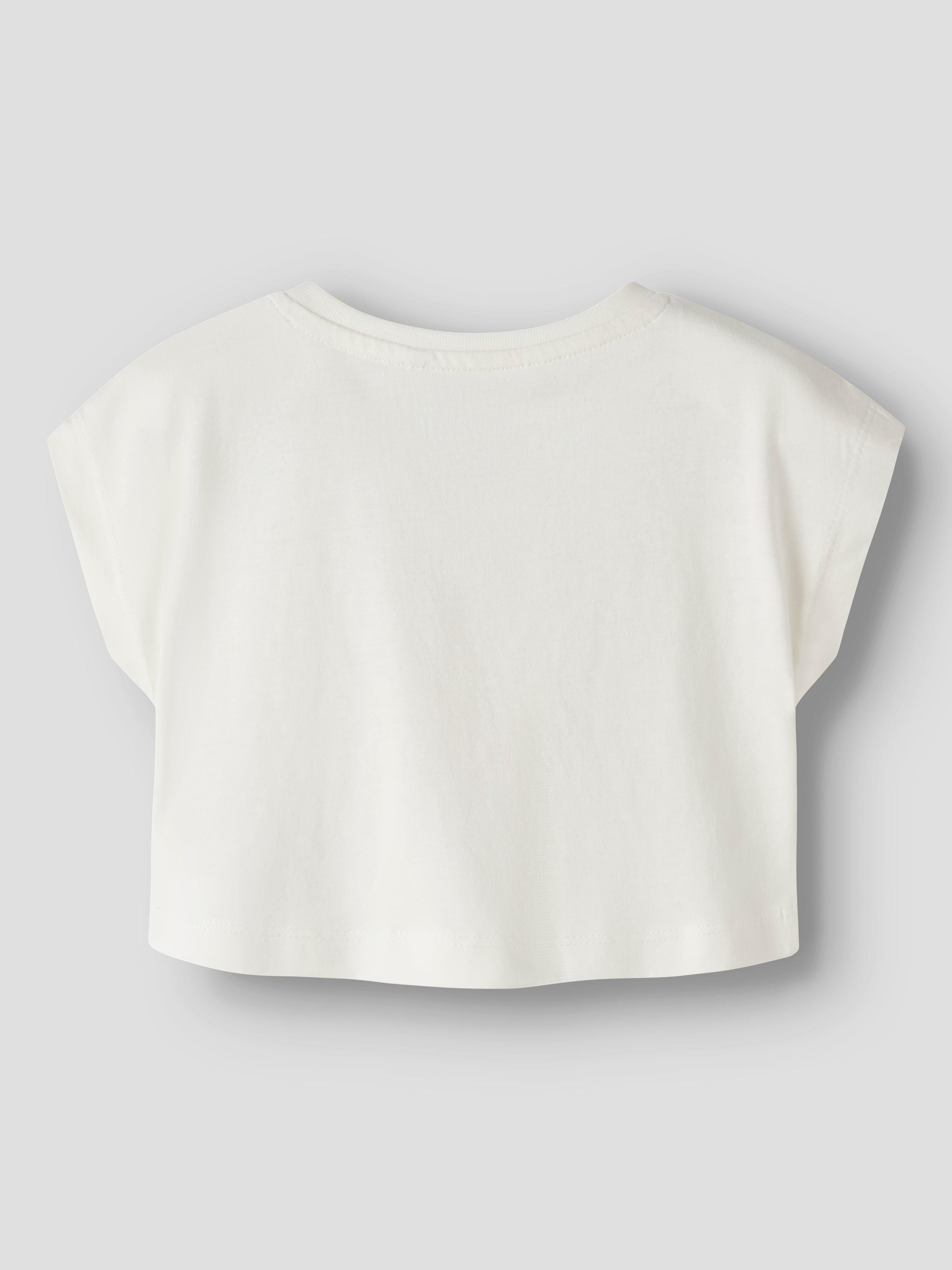 Camiseta Crop Unicornio Helados Blanca