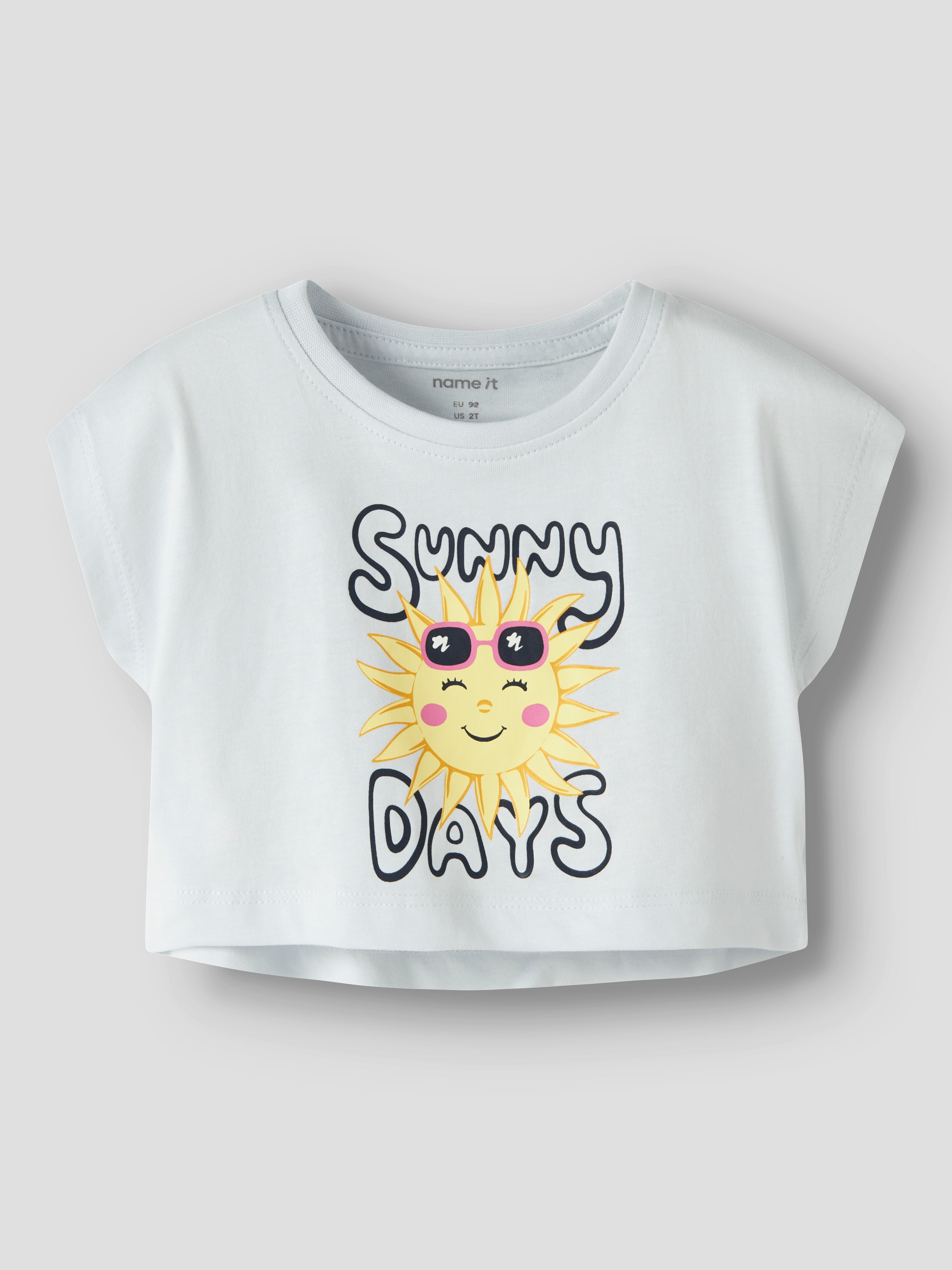 Camiseta Crop Sol Azul