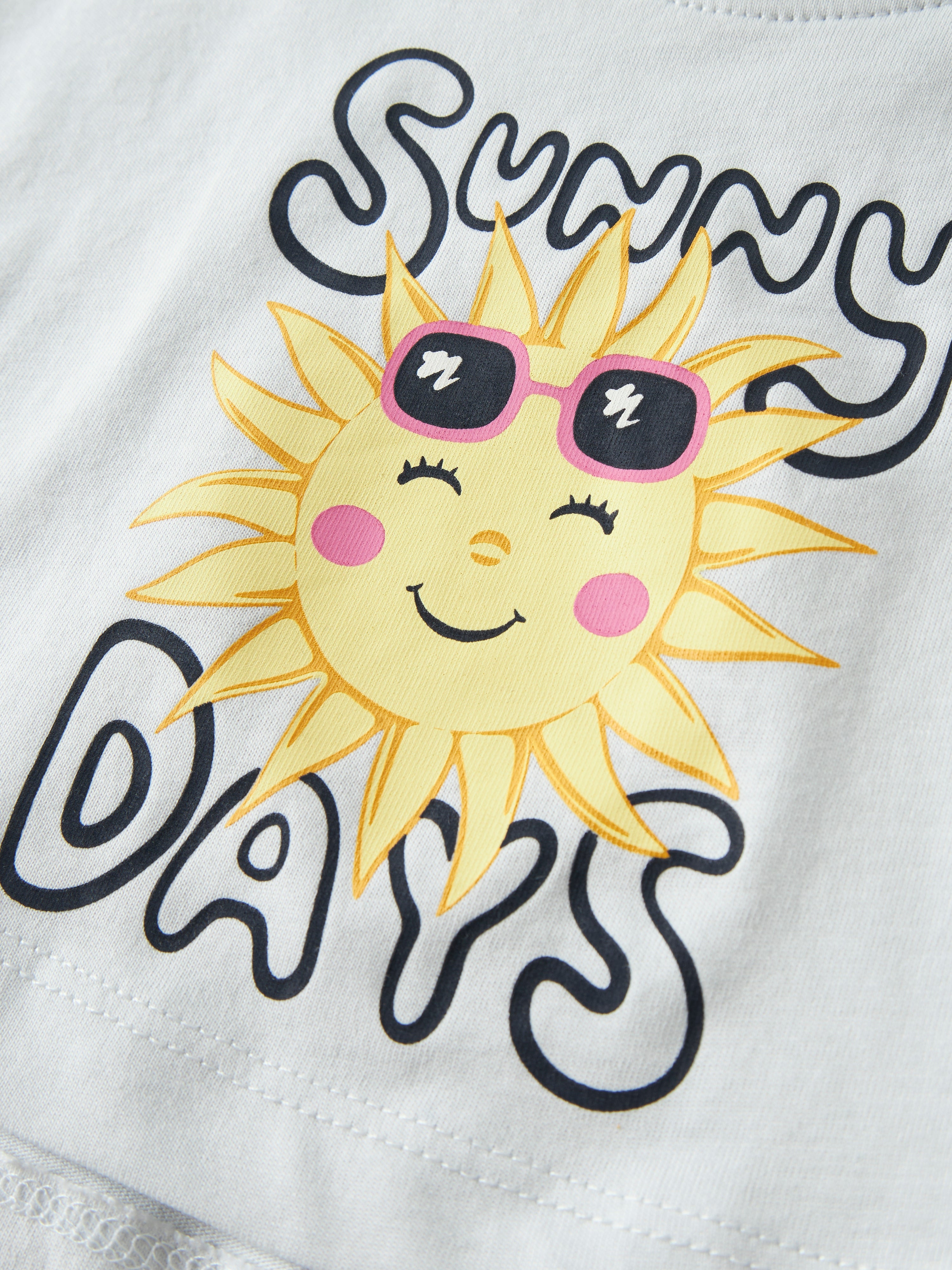 Camiseta Crop Sol Azul