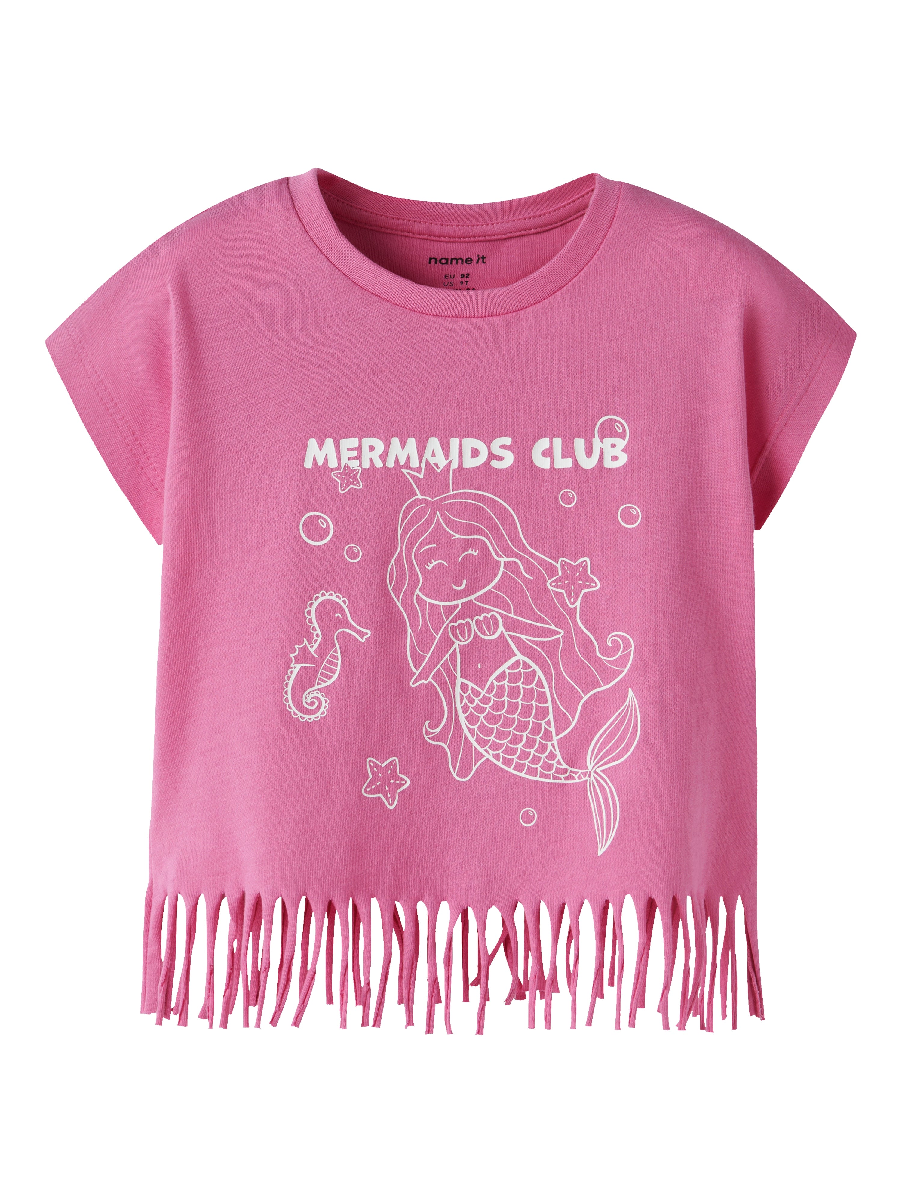 Camiseta Sirena Flecos Rosa Mini