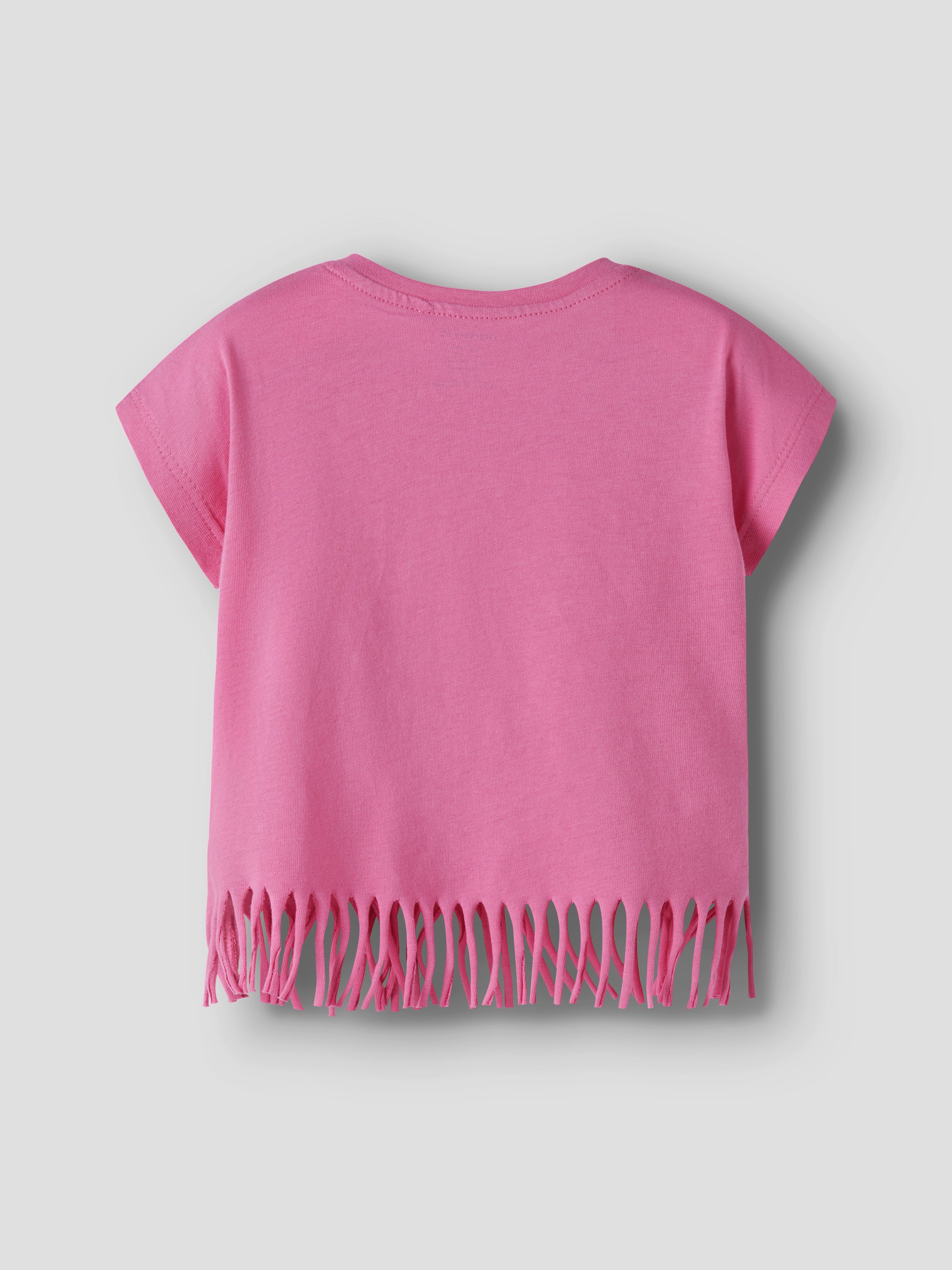 Camiseta Sirena Flecos Rosa Mini