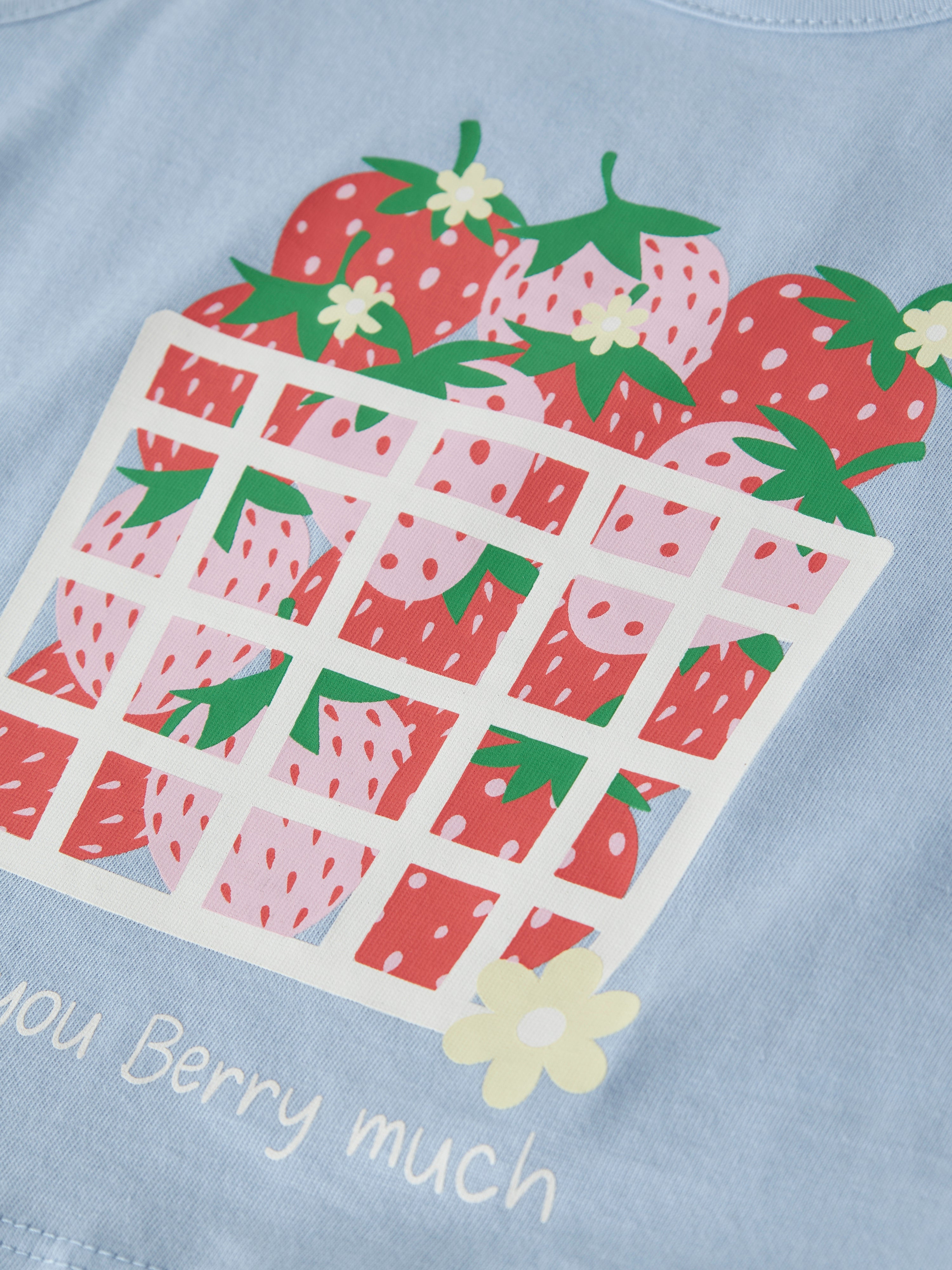 Top Azul Fresas Mini