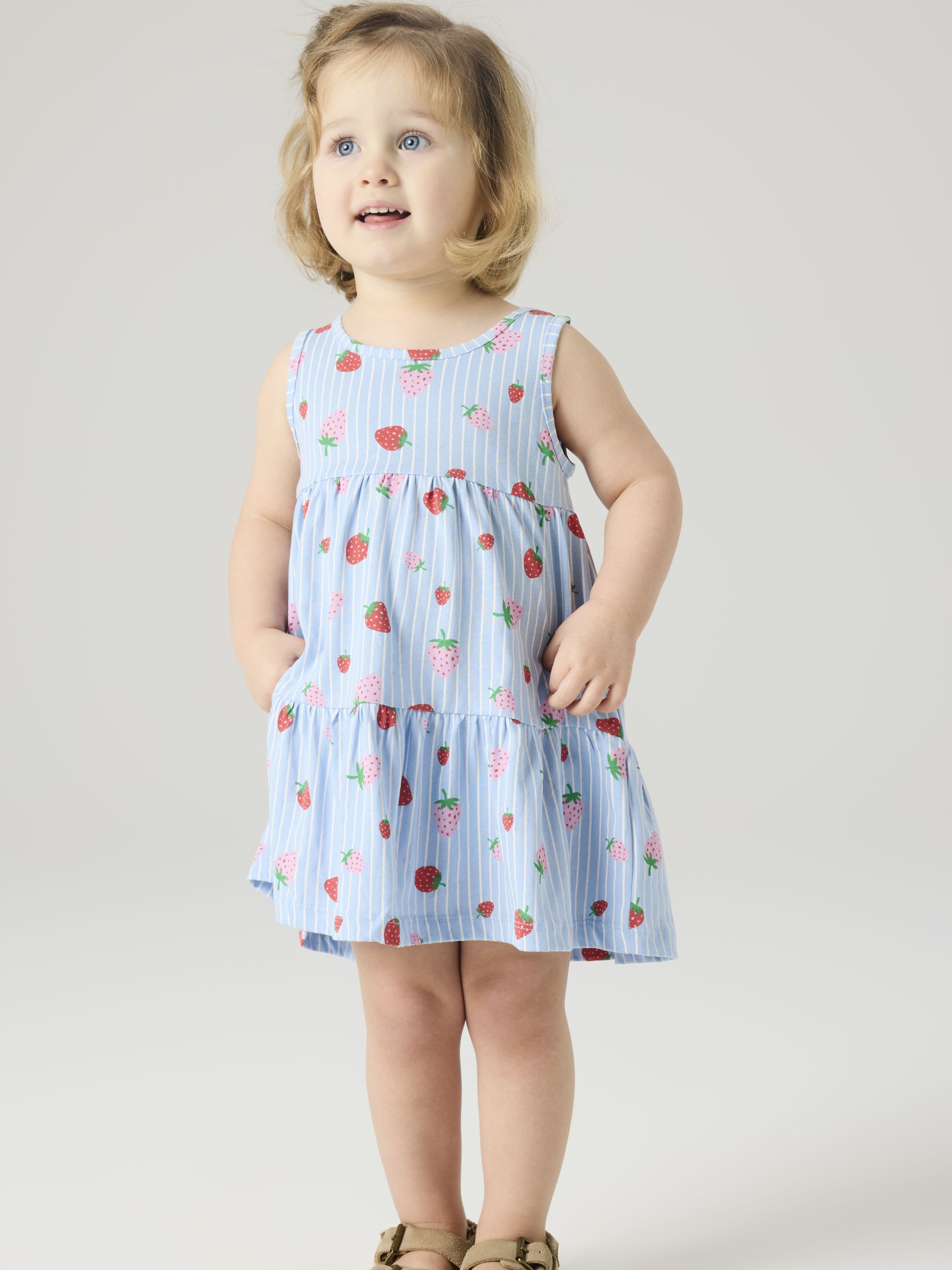 Vestido Rayas Fresas Mini