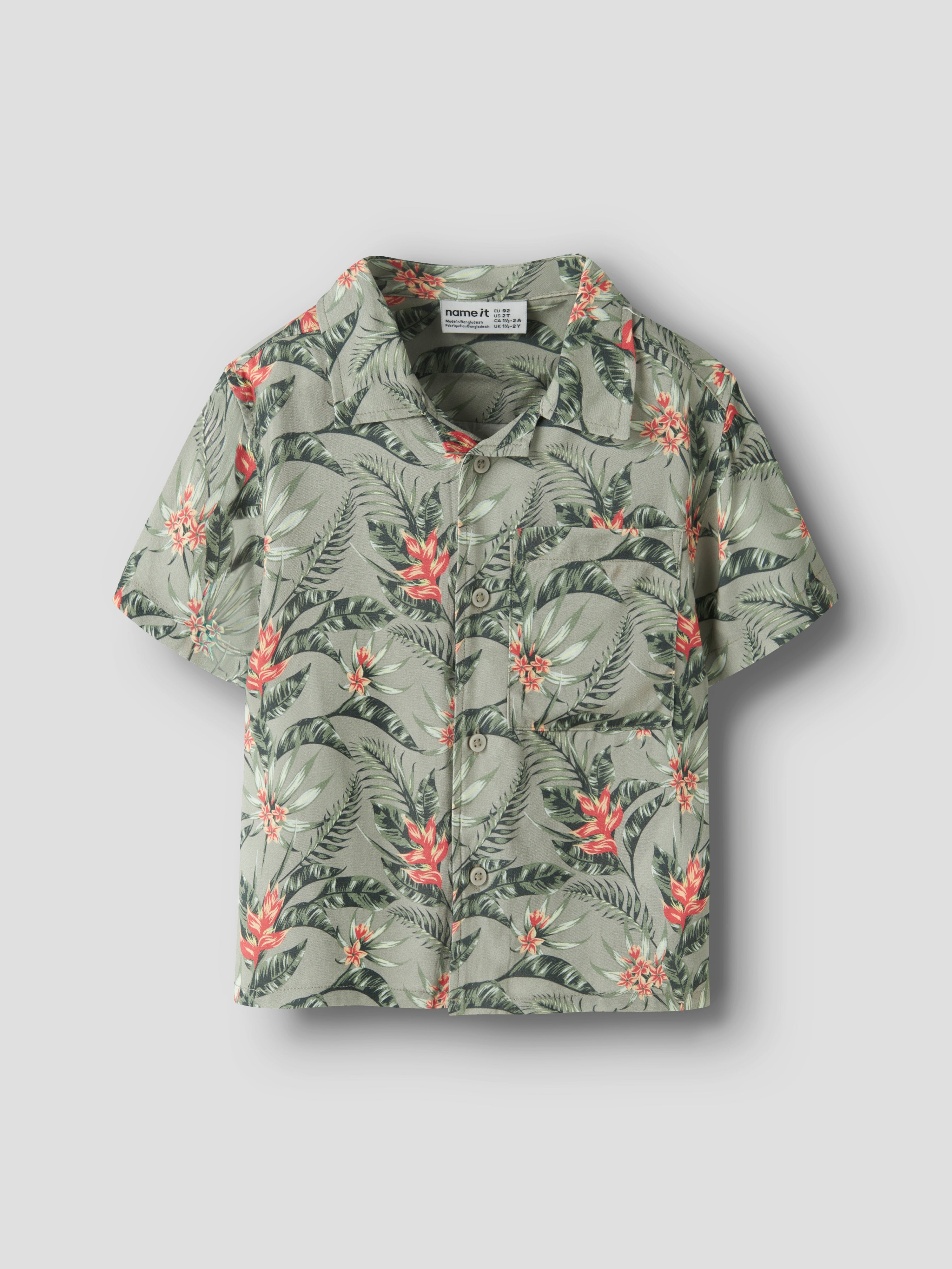 Camisa Tropical Verde Mini