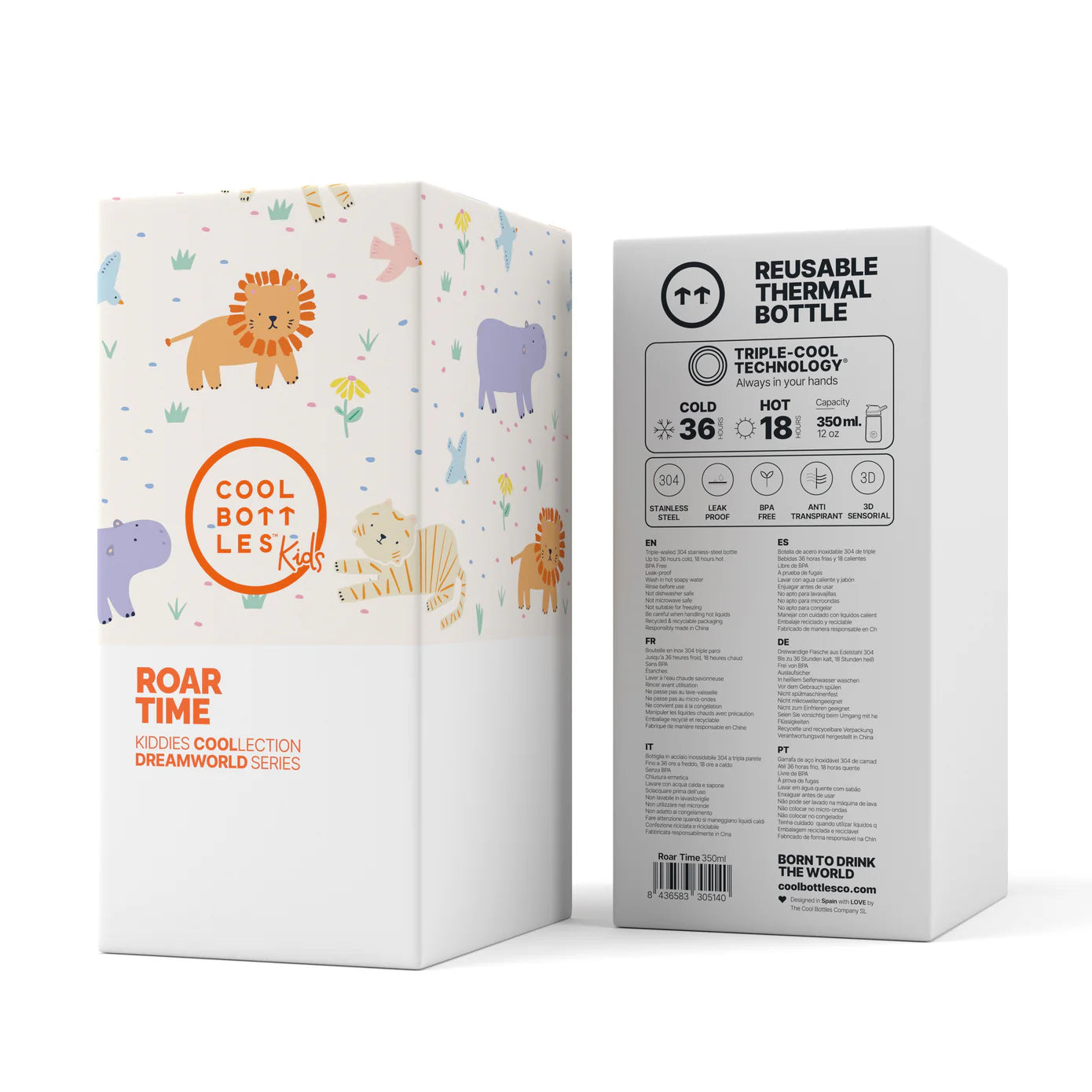 Botella Kiddies Roar Time 350ML