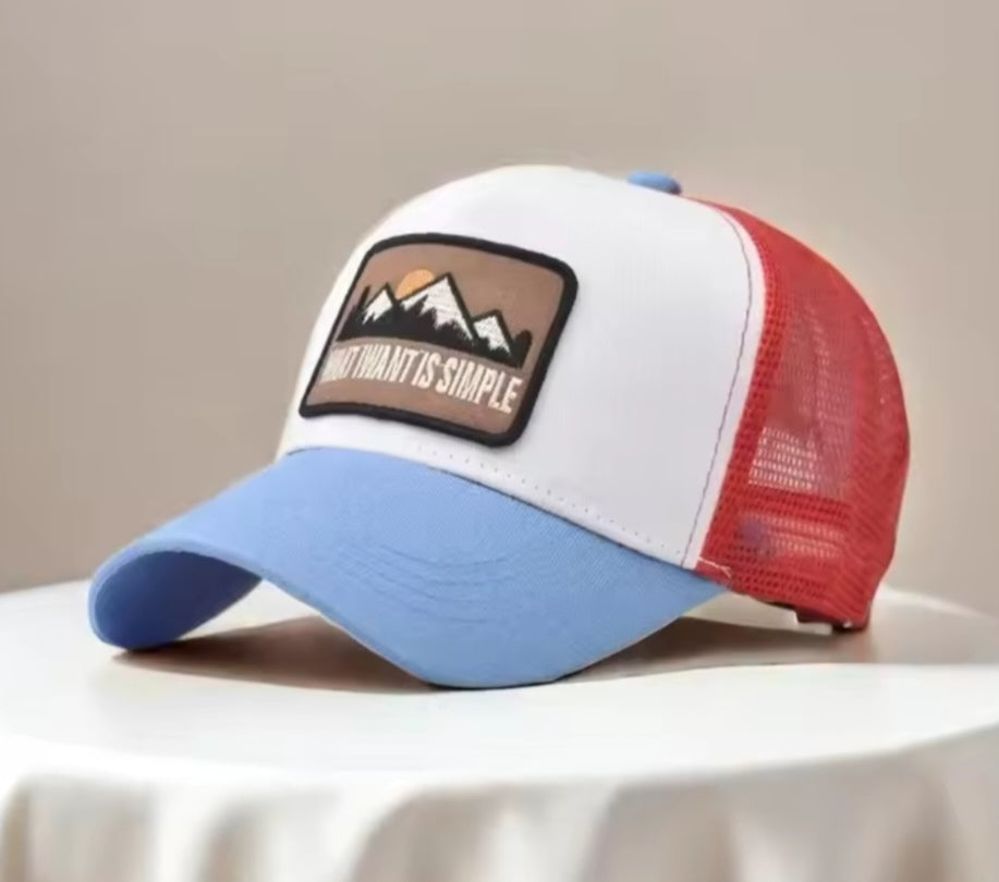 Gorra Mountain Blanca Tricolor