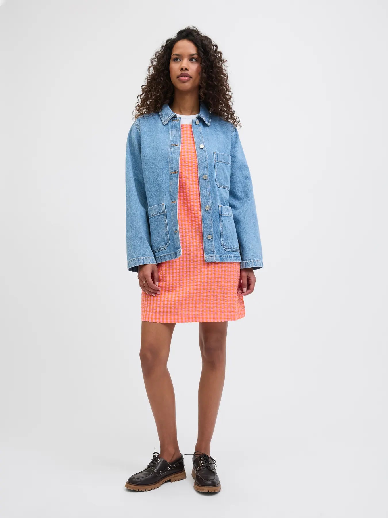 Vestido Vichy Orange/Rosa