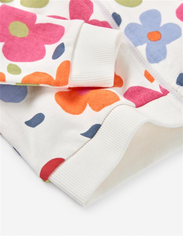 Sudadera Floral Blanca Bebé