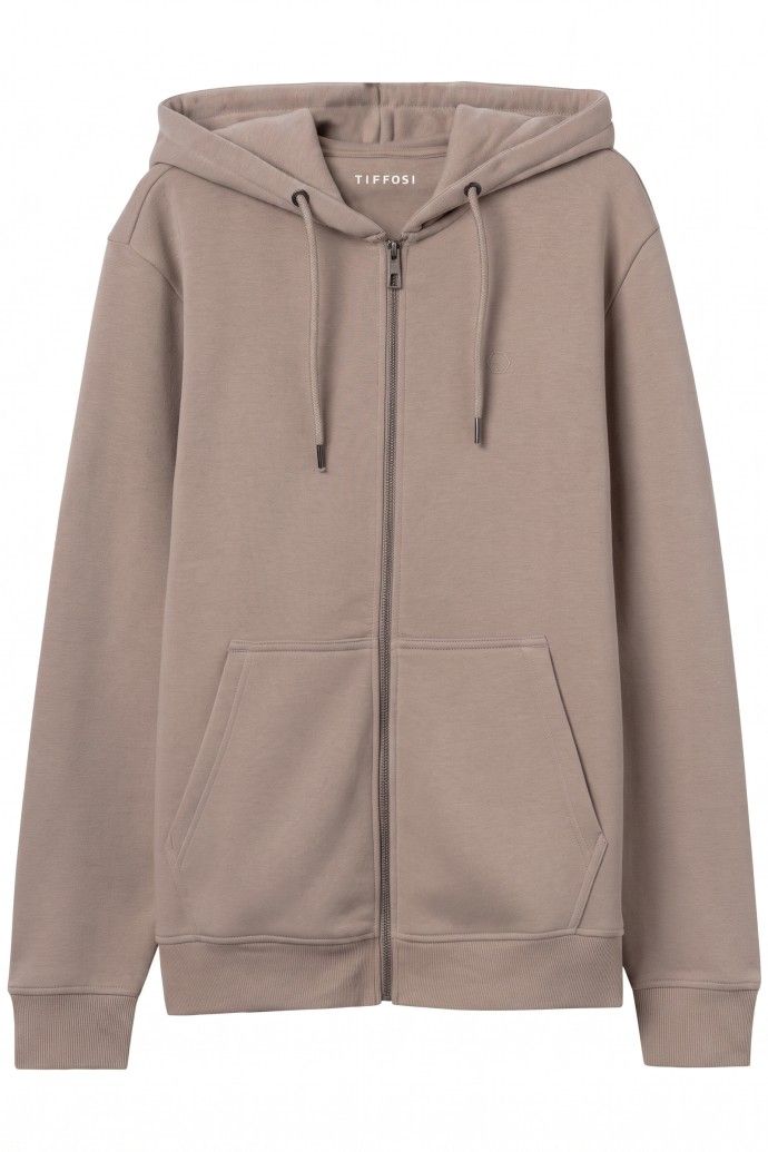 Sudadera Cremallera James Beige
