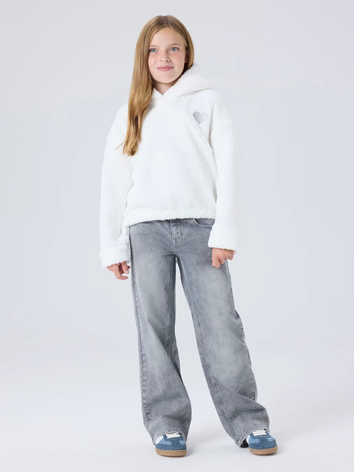 Jeans Wide Medium Grey Kid
