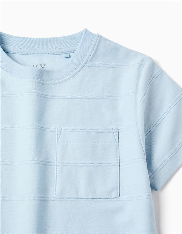 Camiseta Azul Bolsillo