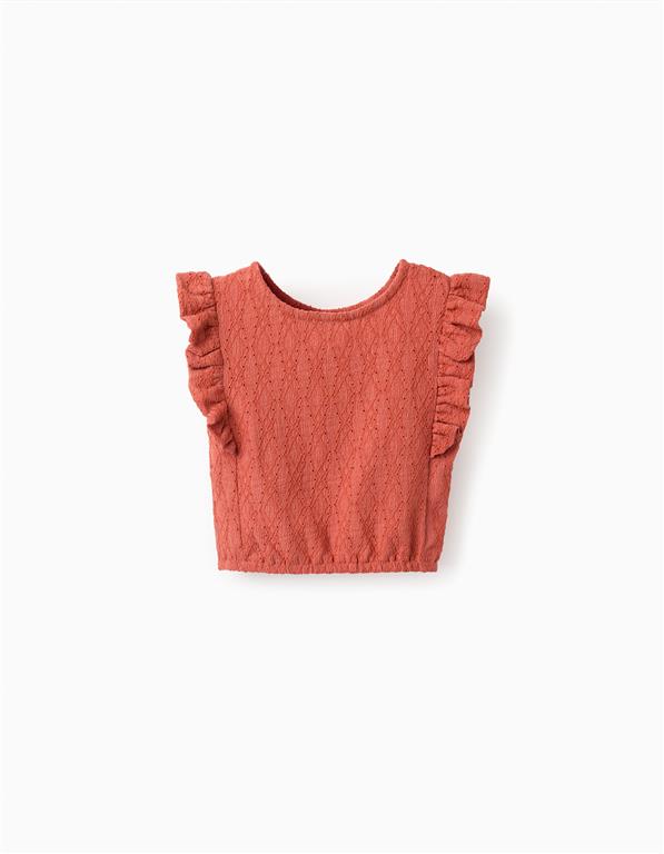 Blusa Volantes Teja