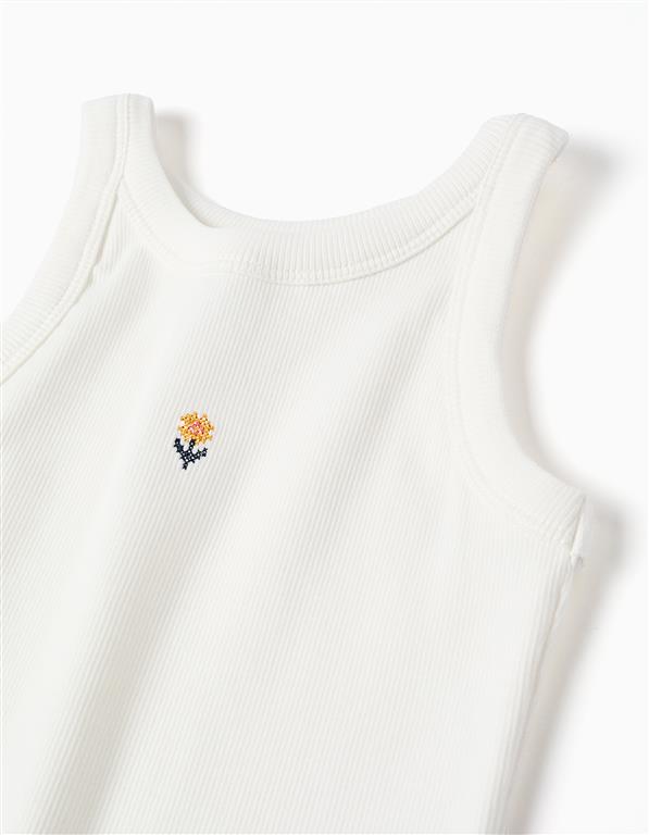 Top Florecita Blanco