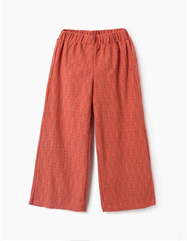 Pantalón Calado Teja