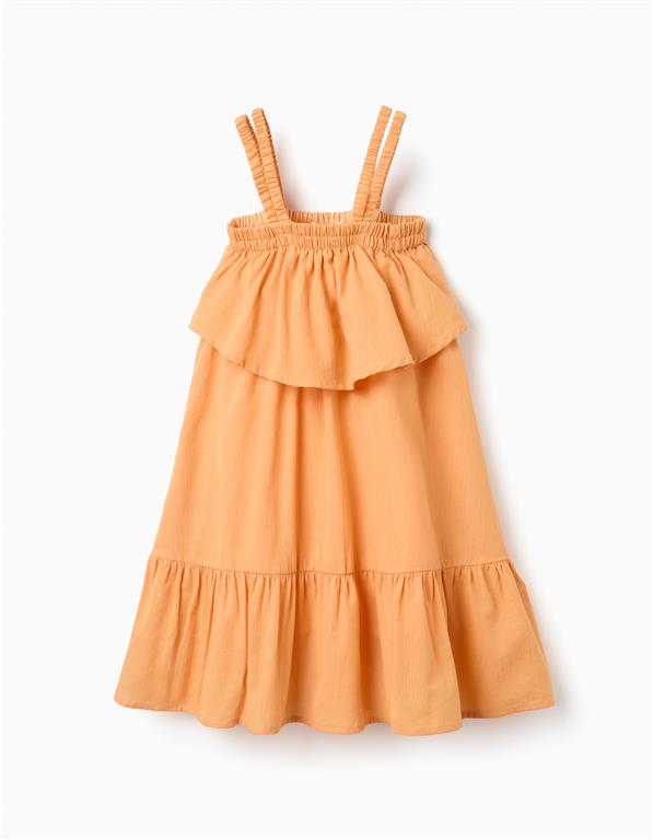 Vestido Naranja Volantes