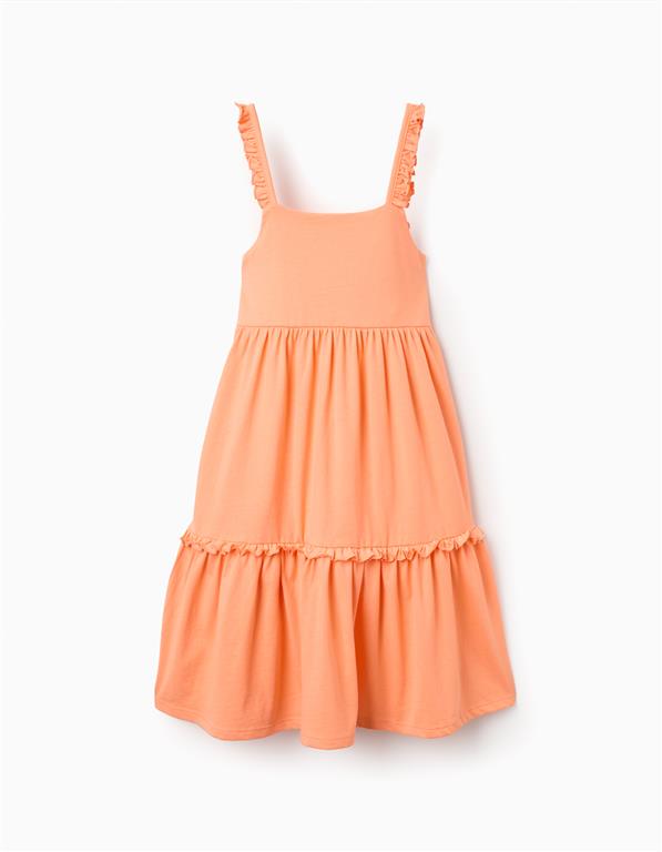 Vestido Volantes Naranja