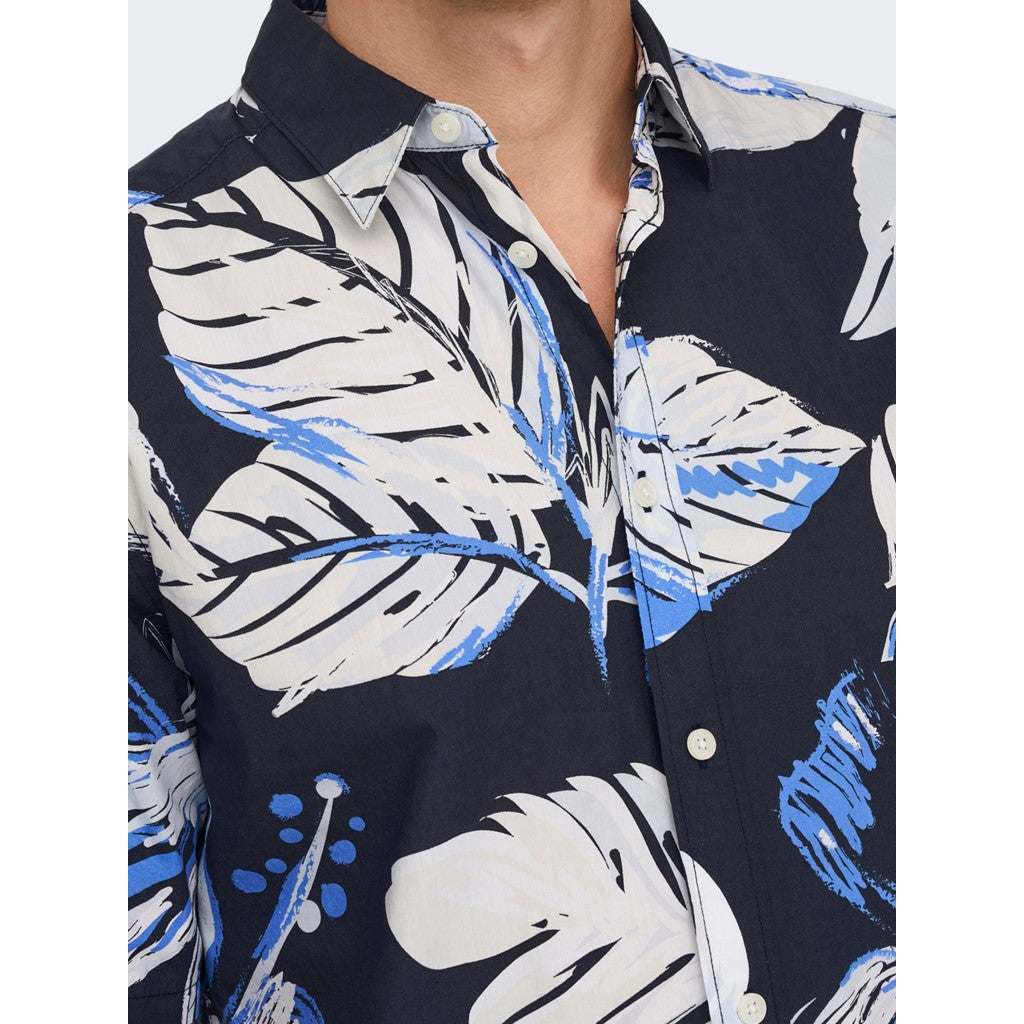 Camisa Hojas Dark