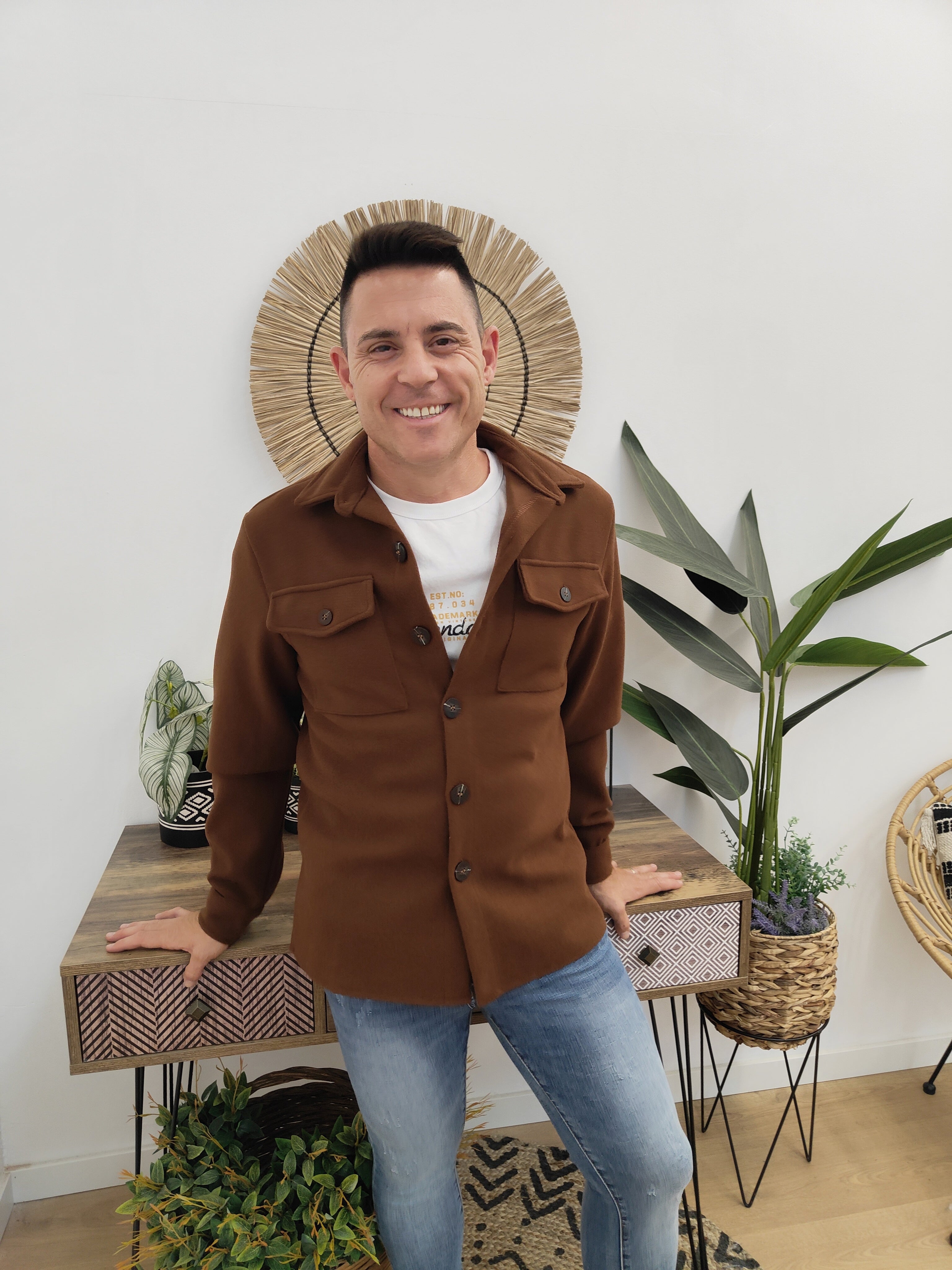 Chaqueta Sobrecamisa Marrón Chocolate