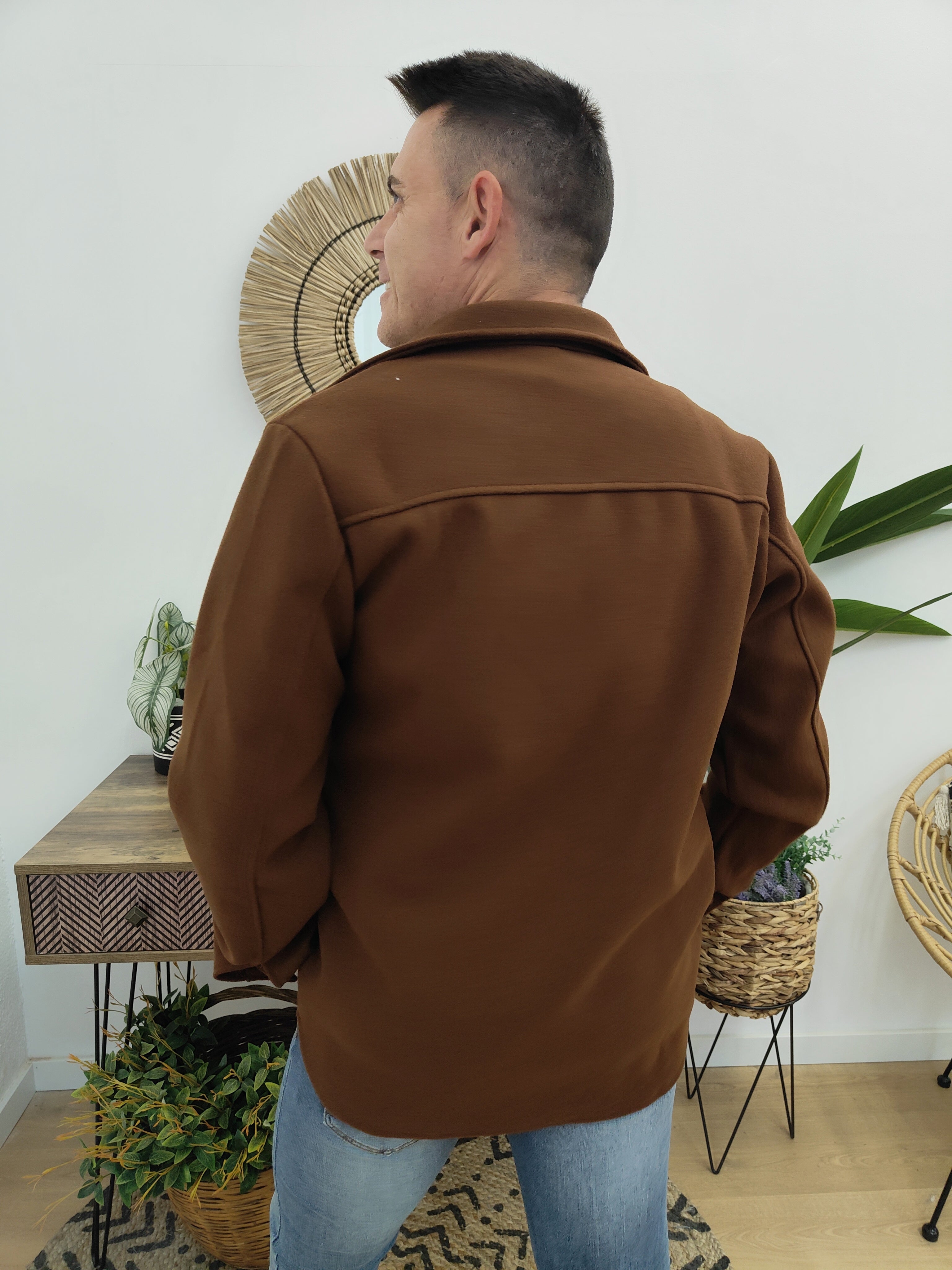 Chaqueta Sobrecamisa Marrón Chocolate