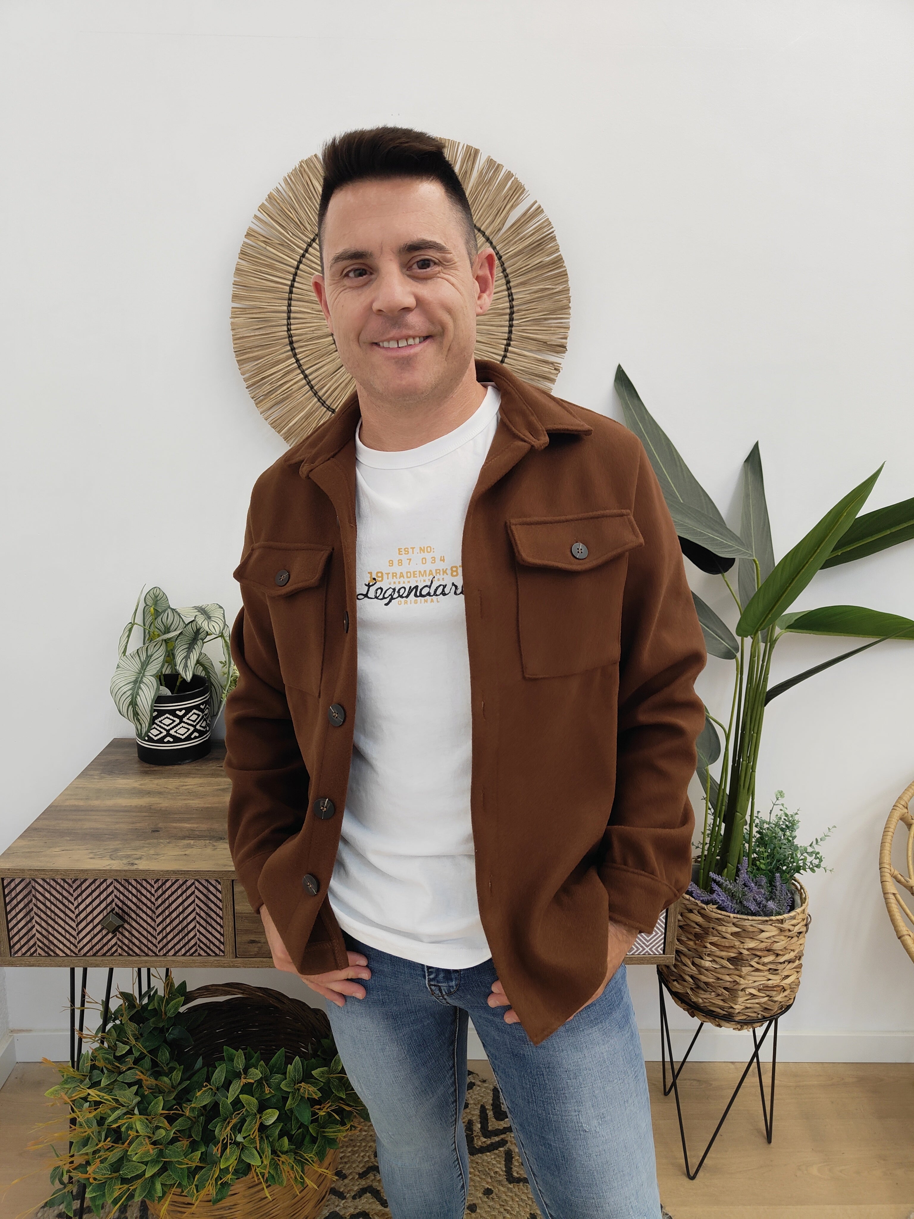 Chaqueta Sobrecamisa Marrón Chocolate